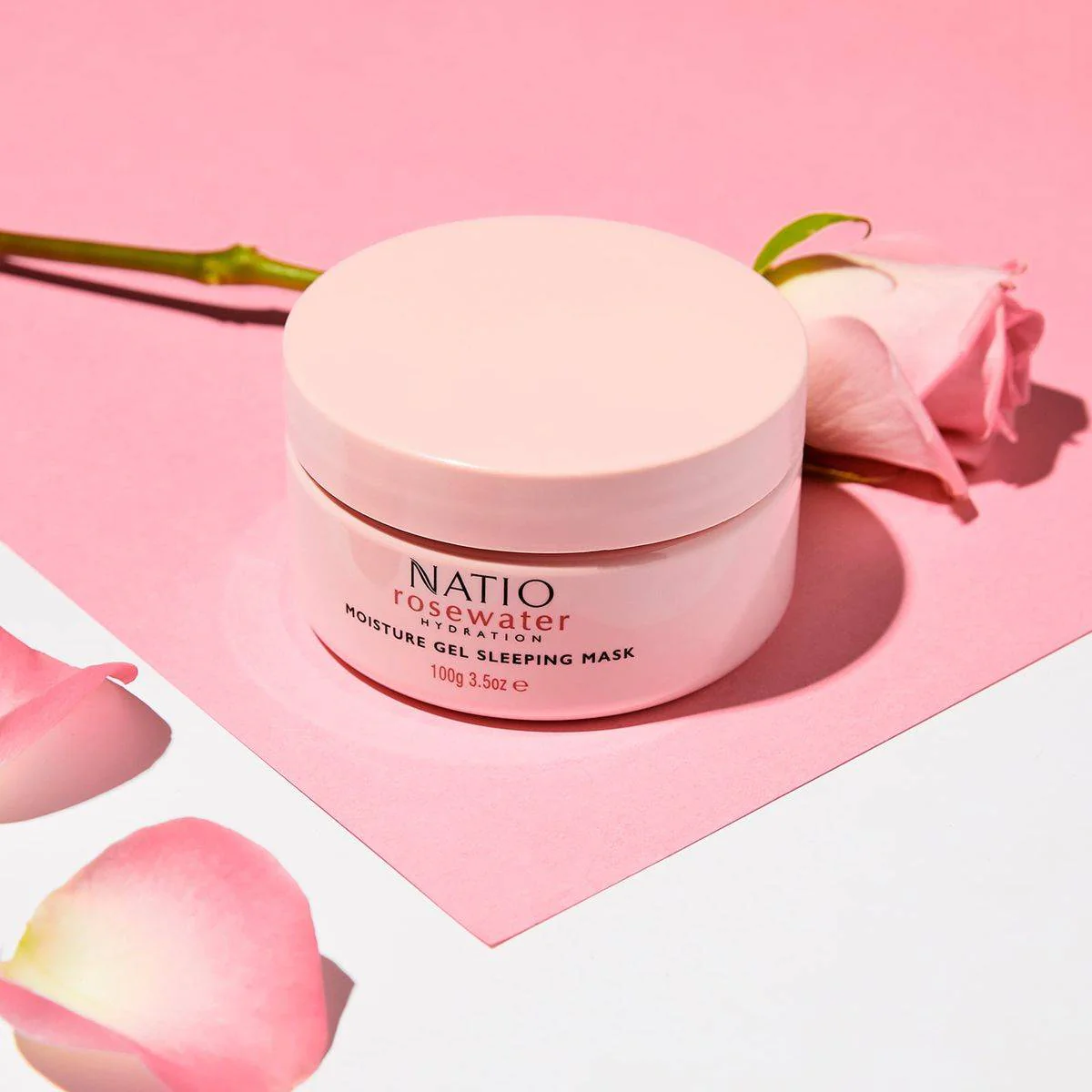 Natio Rose Water Hydration Moisture Gel Sleeping Mask 100g - Image 4