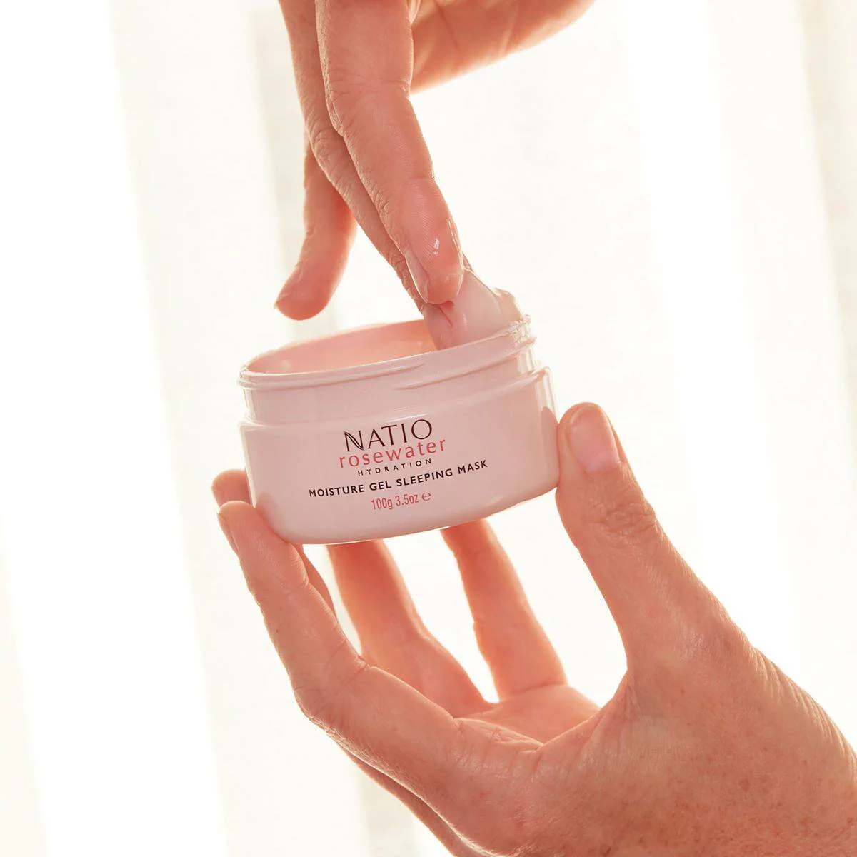 Natio Rose Water Hydration Moisture Gel Sleeping Mask 100g - Image 6
