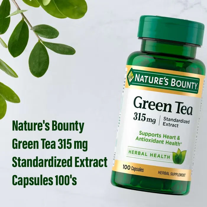 Natures Bounty Green Tea 315mg 100 Capsules - Image 2