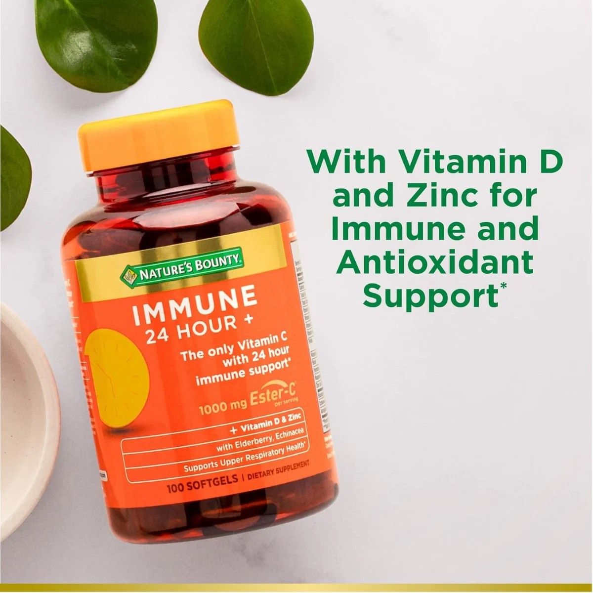 Natures Bounty Immune 24 Hour+ 50 Softgels - Image 3