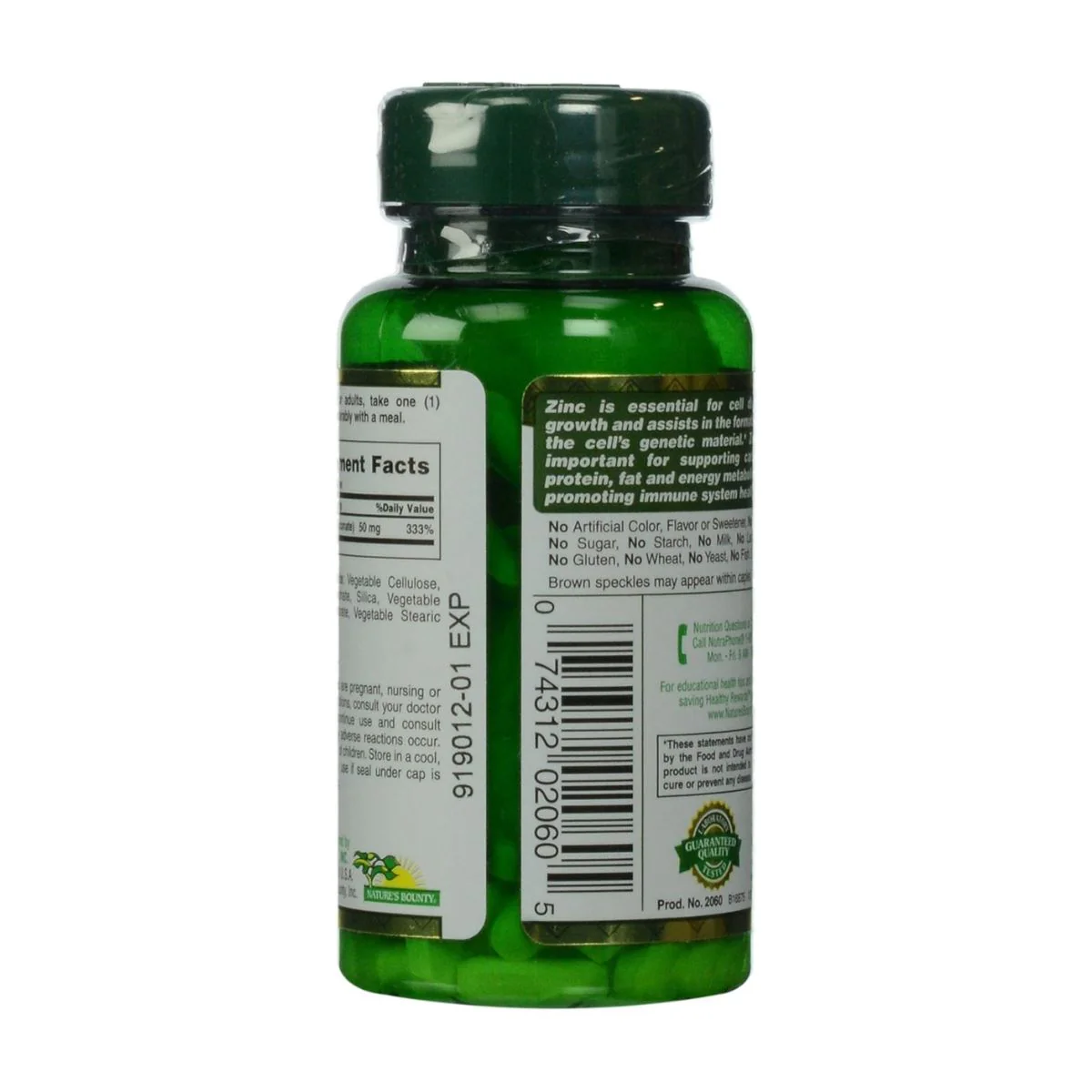 Natures Bounty Zinc 50mg 100 Tablets - Image 2