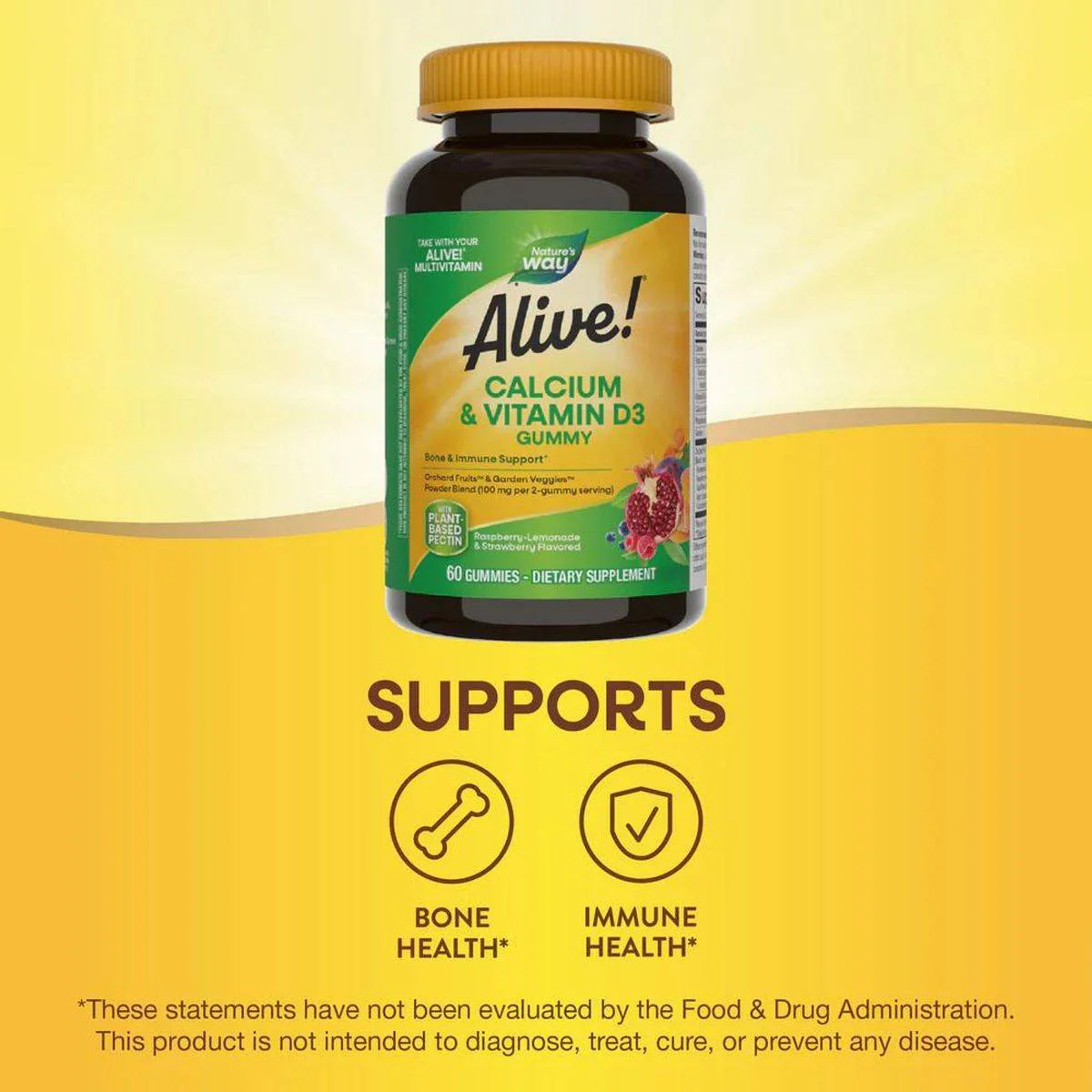 Natures Way Alive! Calcium + D3 60 Gummies - Image 4