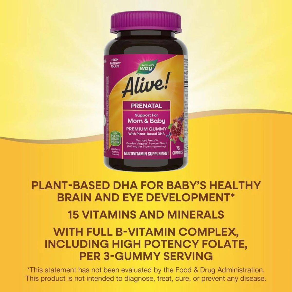 Natures Way Alive! Prenatal 75 Gummies - Image 5