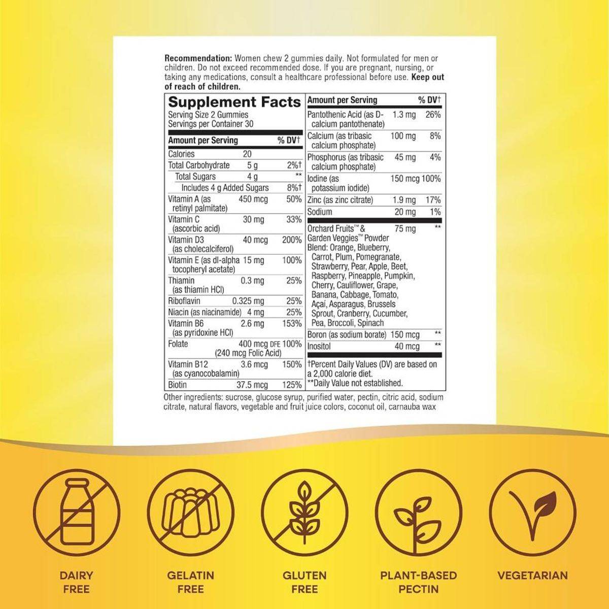 Natures Way Alive! Womens Multivitamin 60 Gummies - Image 3