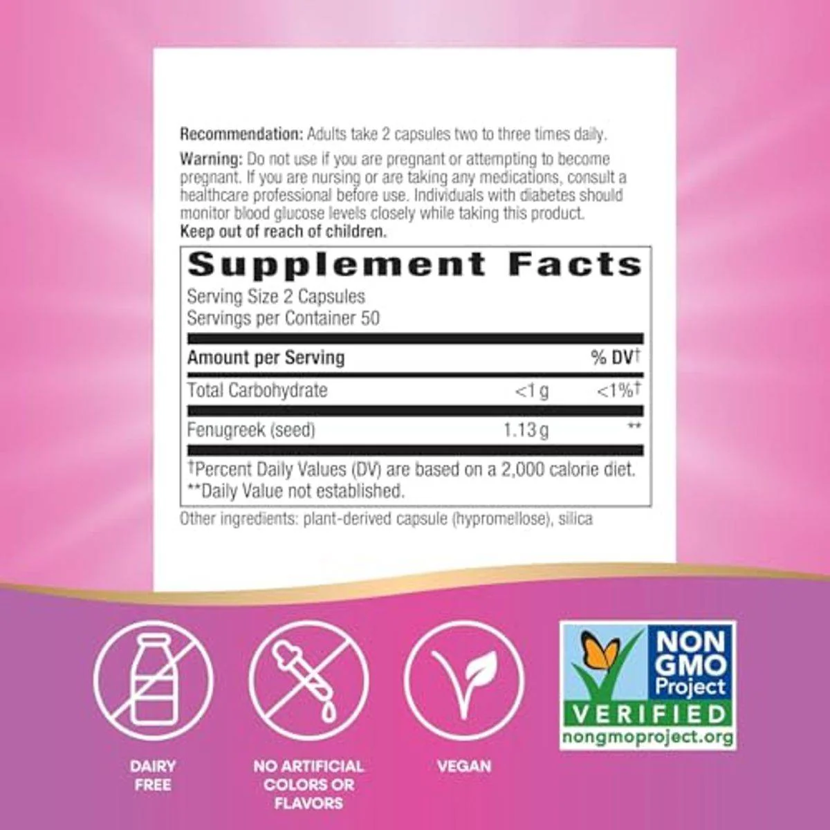 Natures Way Fenugreek Seed 100 VegeCapsules - Image 5