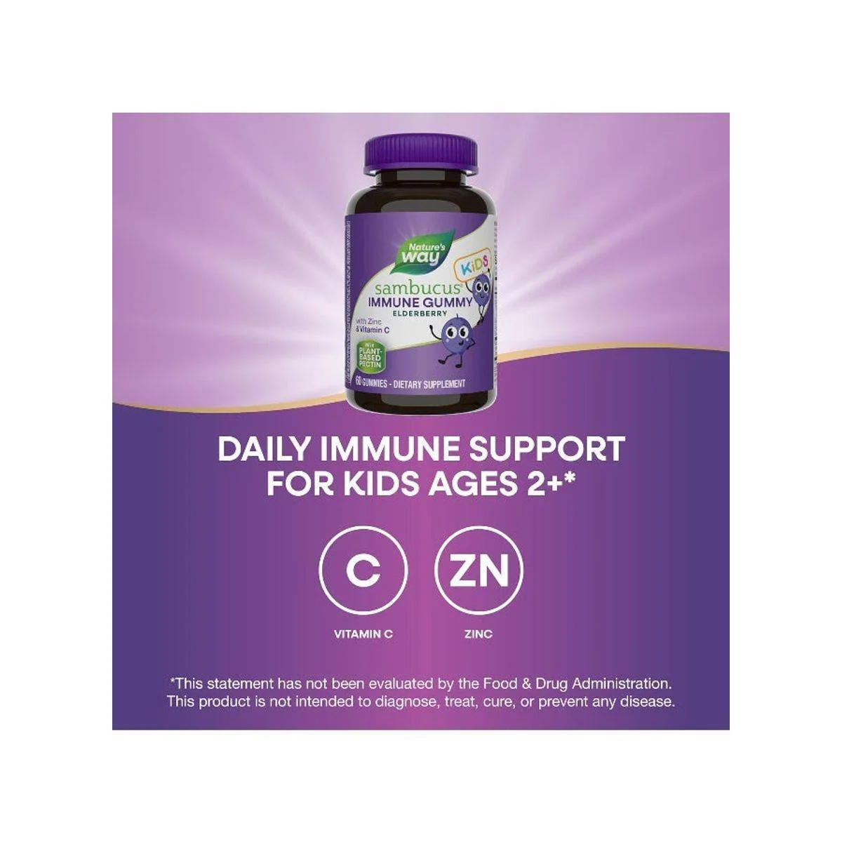 Natures Way Sambucus Kids 60 Gummies - Image 2