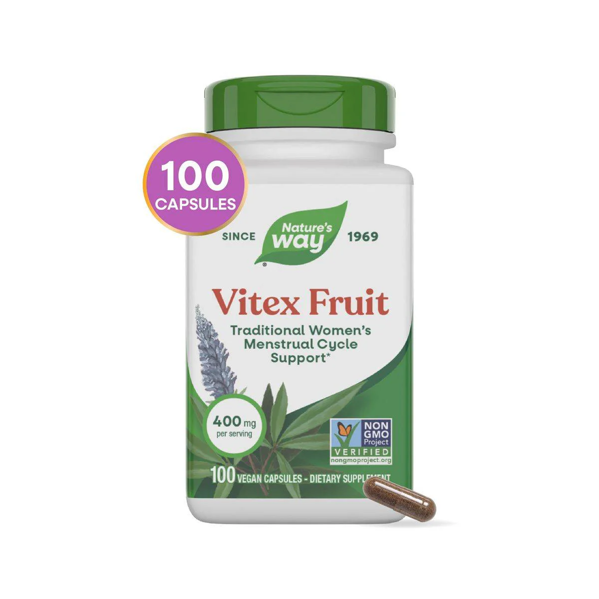 Natures Way Vitex Fruit 100 VegeCapsules