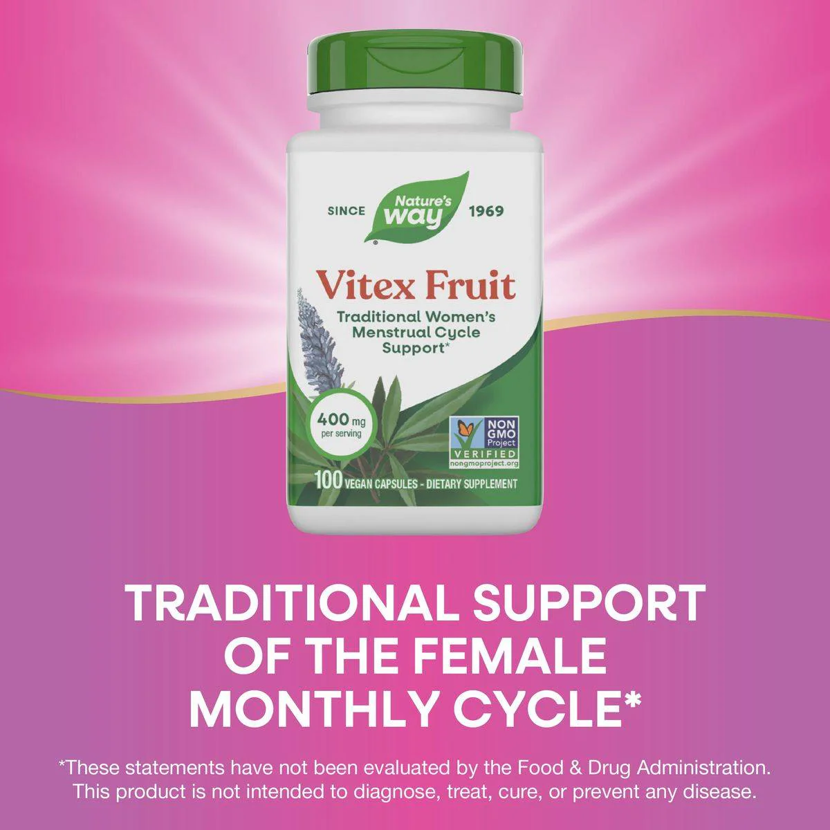 Natures Way Vitex Fruit 100 VegeCapsules - Image 4