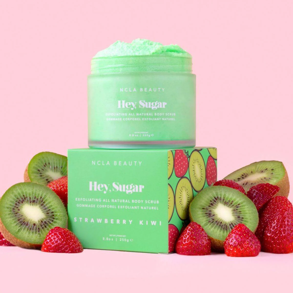 NCLA Beauty Hey Sugar Body Scrub Kiwi Strawberry 250ml - Image 3