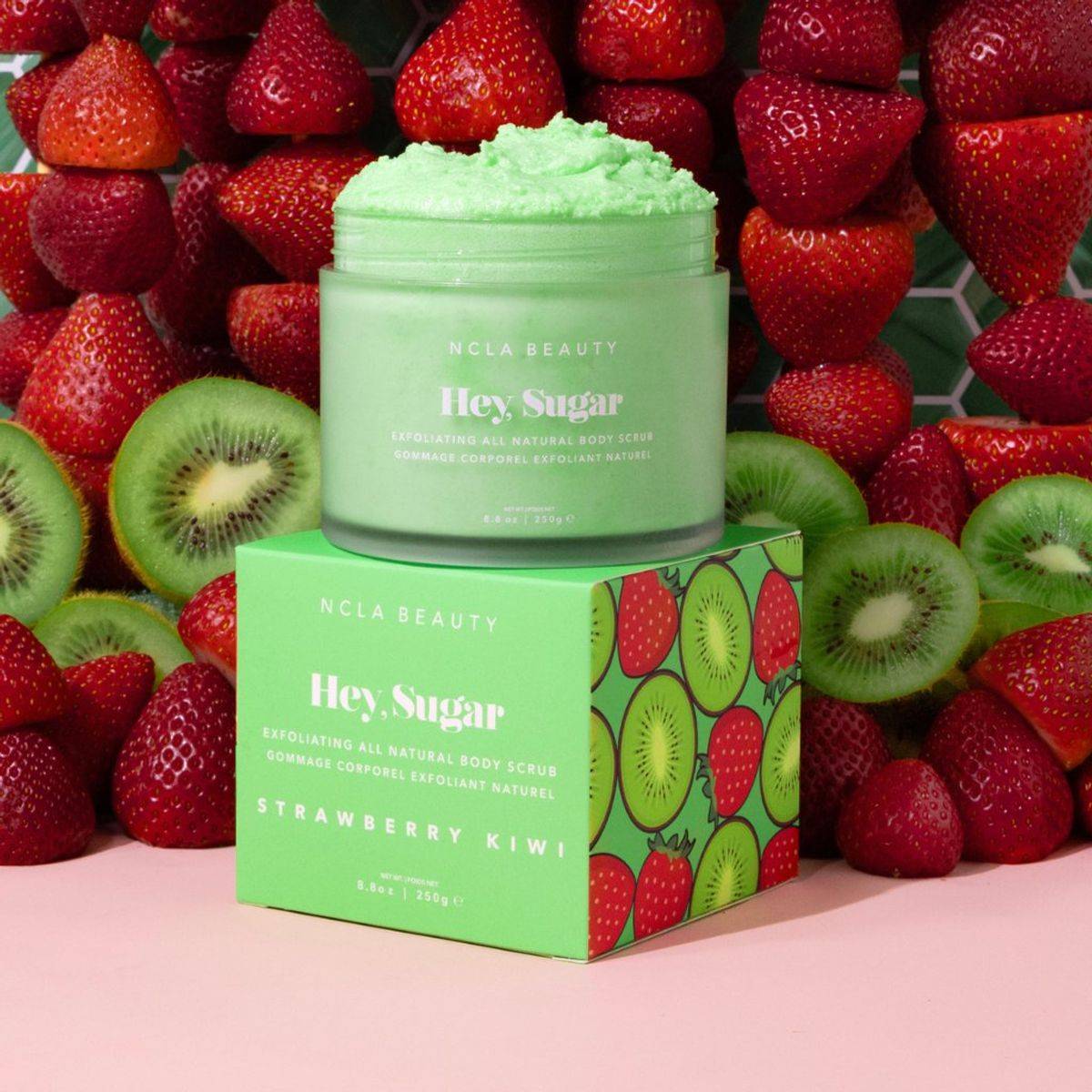 NCLA Beauty Hey Sugar Body Scrub Kiwi Strawberry 250ml - Image 4