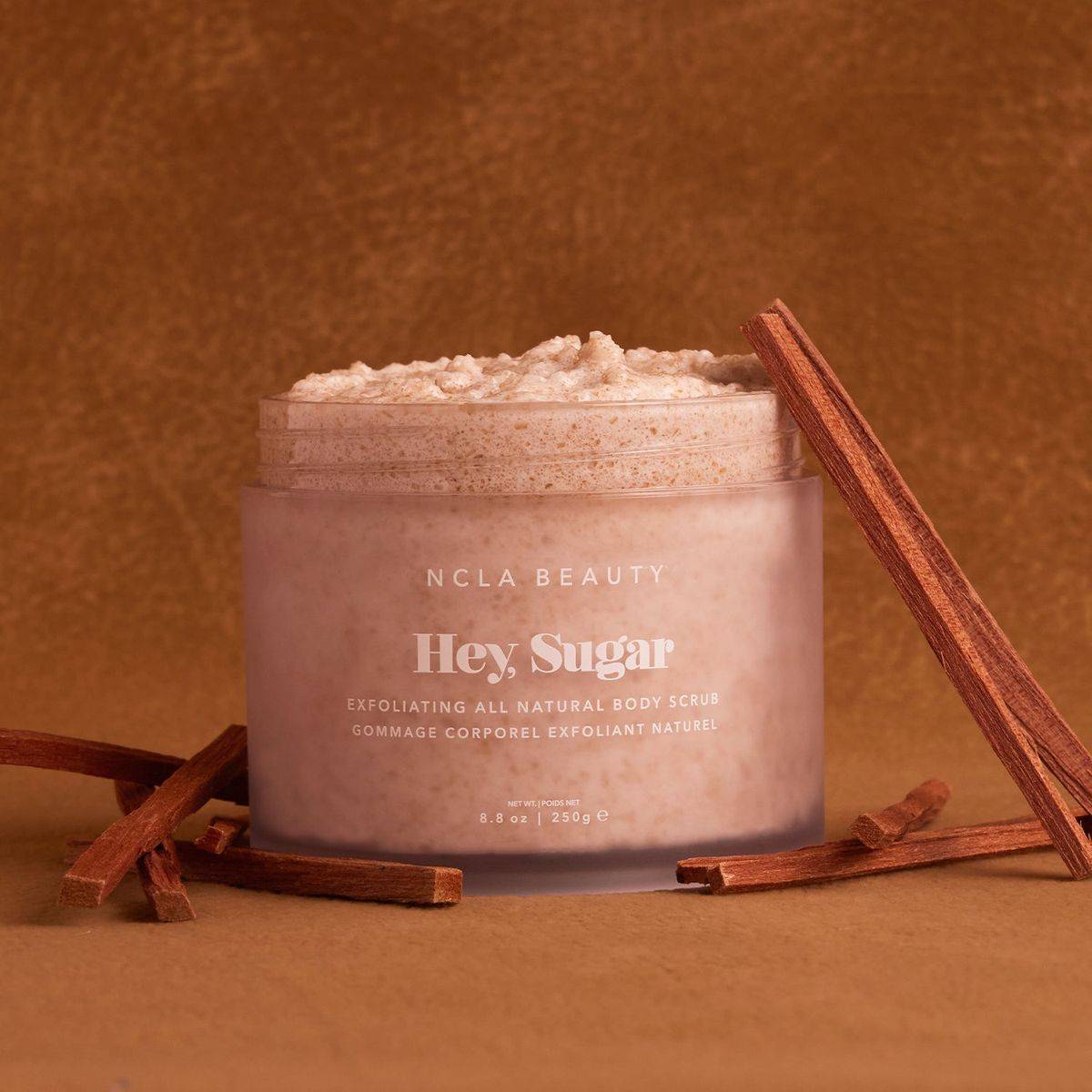 NCLA Beauty Hey Sugar Body Scrub Sandalwood 250ml - Image 2