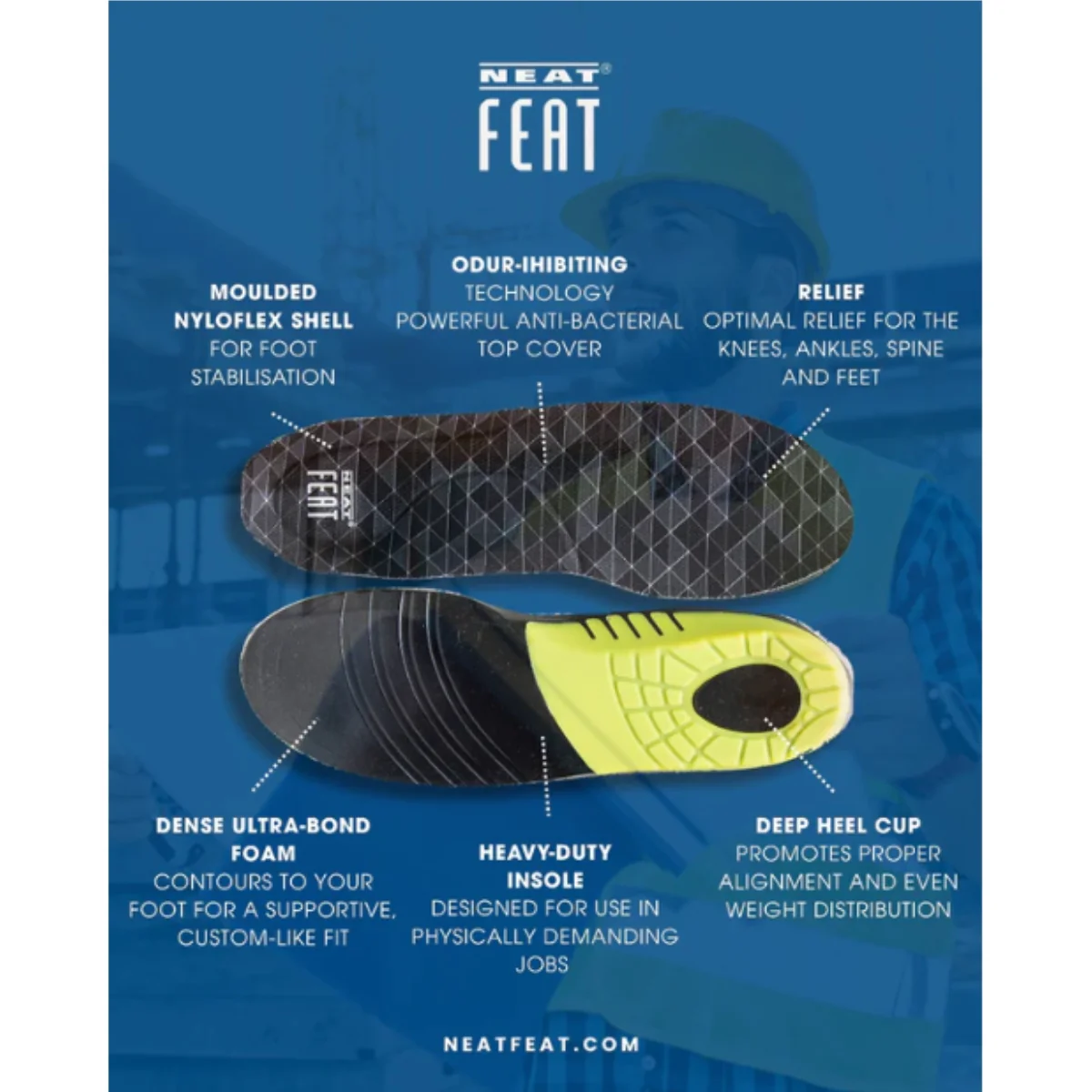 Neat Feat Work Force Insoles Large - Image 6