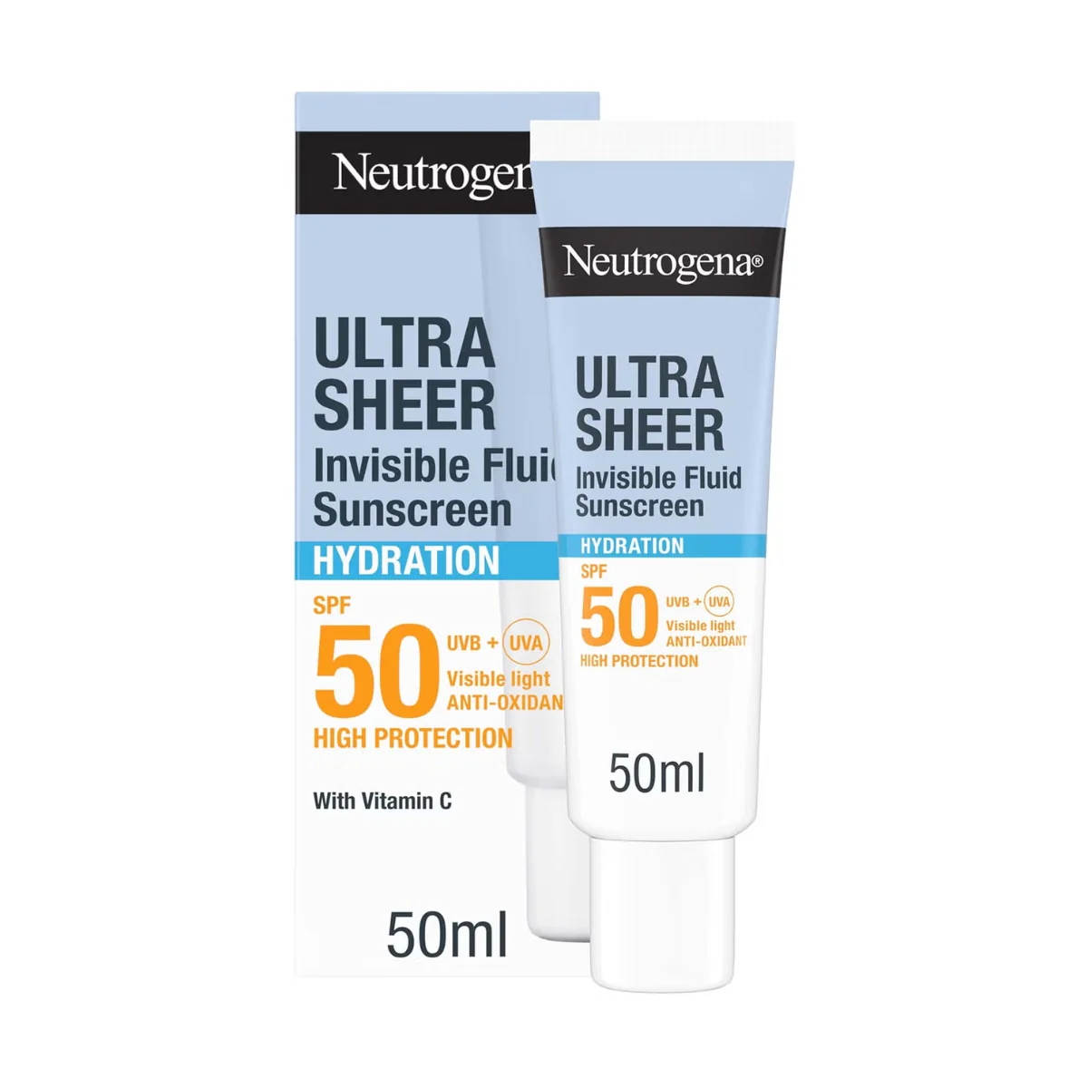 Neutrogena Ultra Sheer Invisible Fluid Hydration Sunscreen SPF50 50ml - Image 2