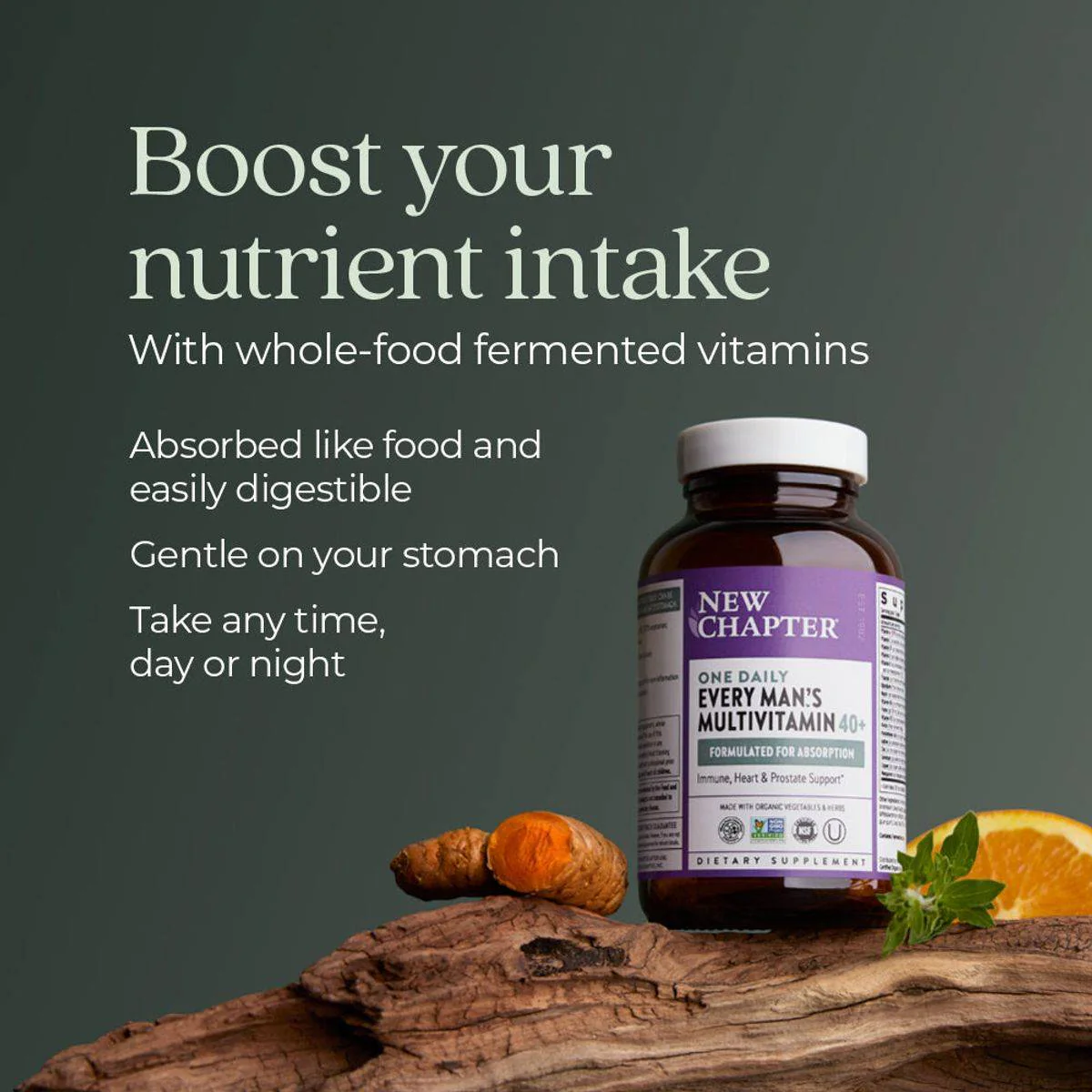 New Chapter One Daily Every Mans 40+ Multivitamin 30 Tablets - Image 3