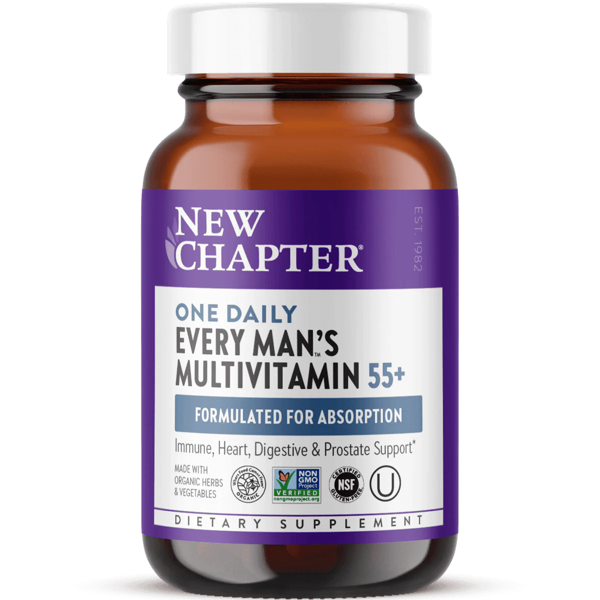 New Chapter One Daily Every Mans 55+ Multivitamin 30 Tablets