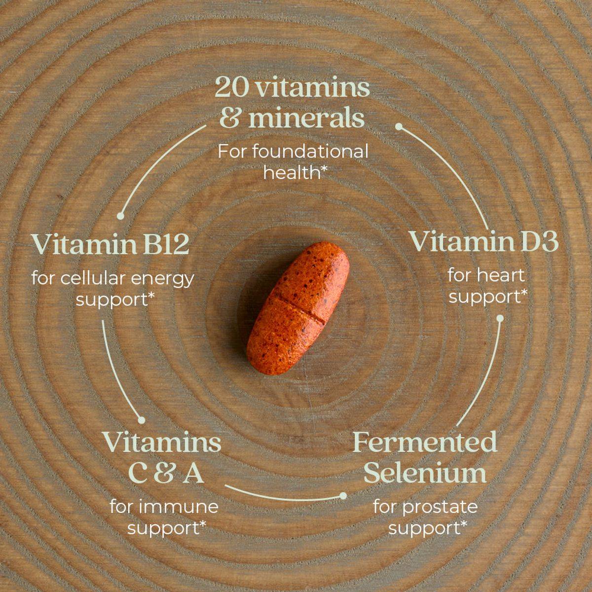 New Chapter One Daily Every Mans 55+ Multivitamin 30 Tablets - Image 2