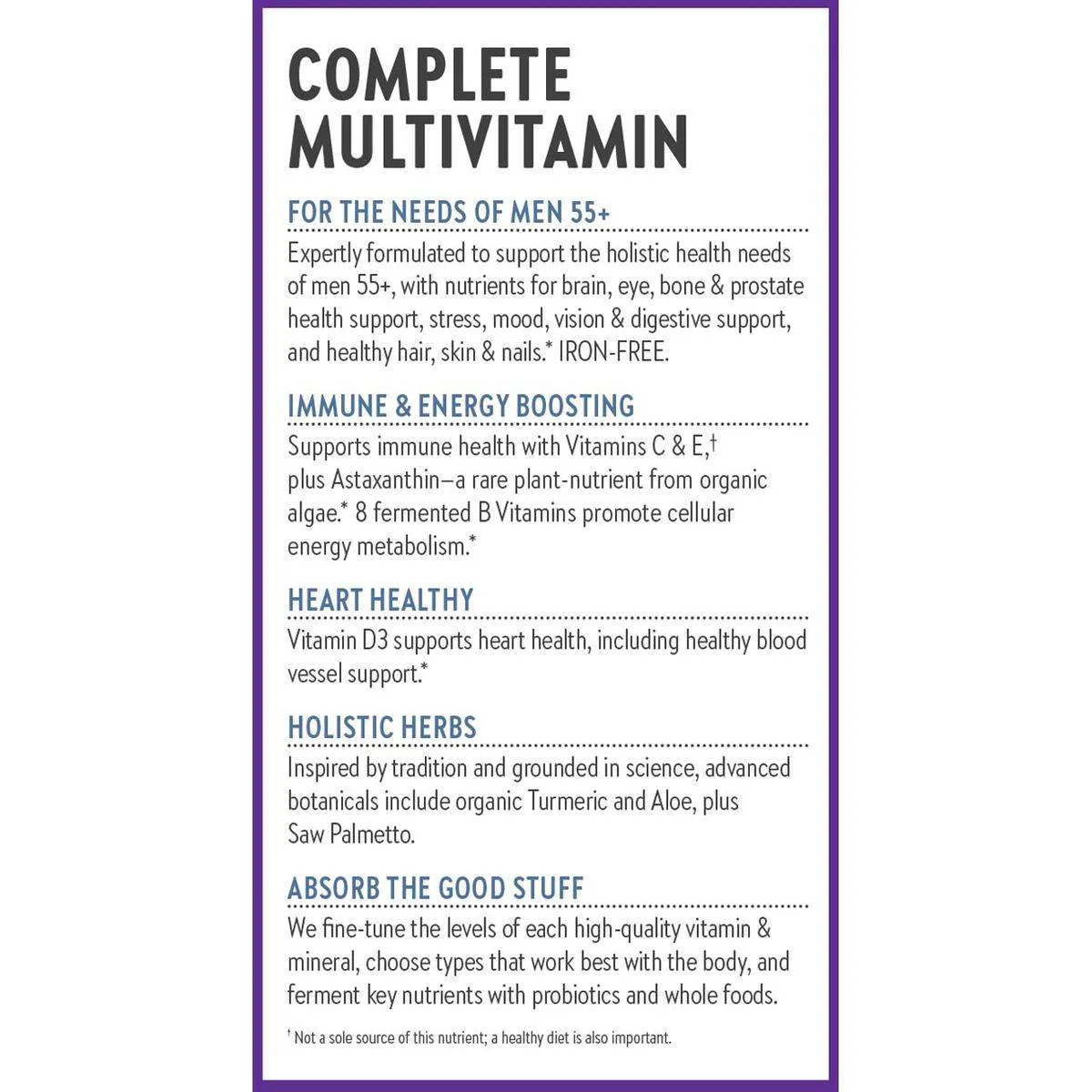 New Chapter One Daily Every Mans Multivitamin 55+ 72 Tablets - Image 7