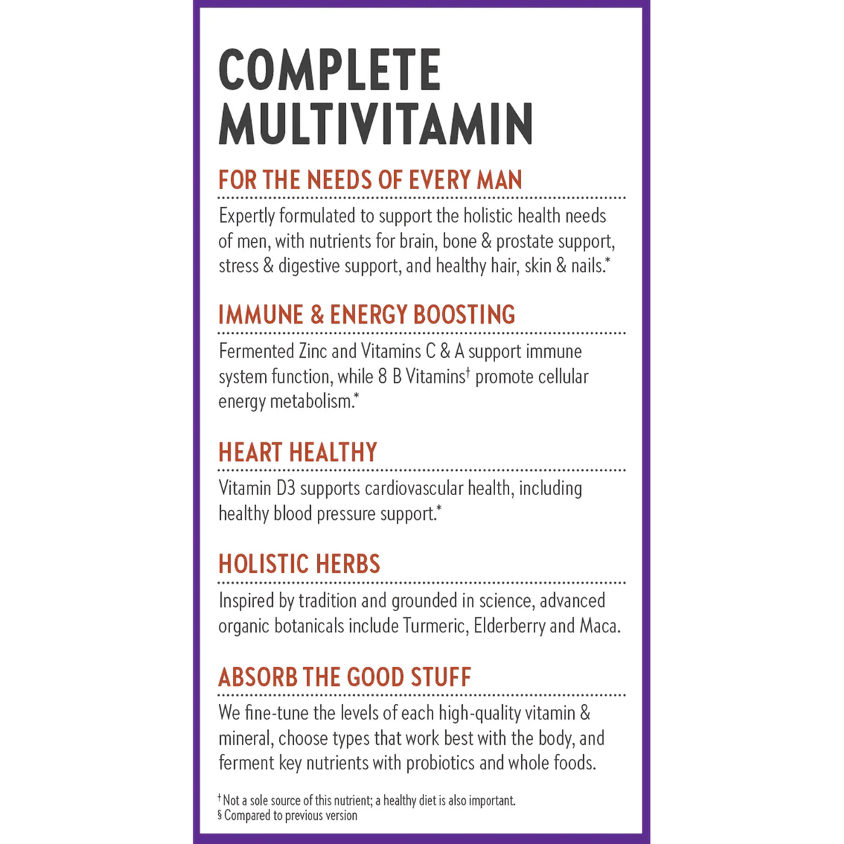 New Chapter One Daily Every Mans Multivitamin 72 Tablets - Image 2