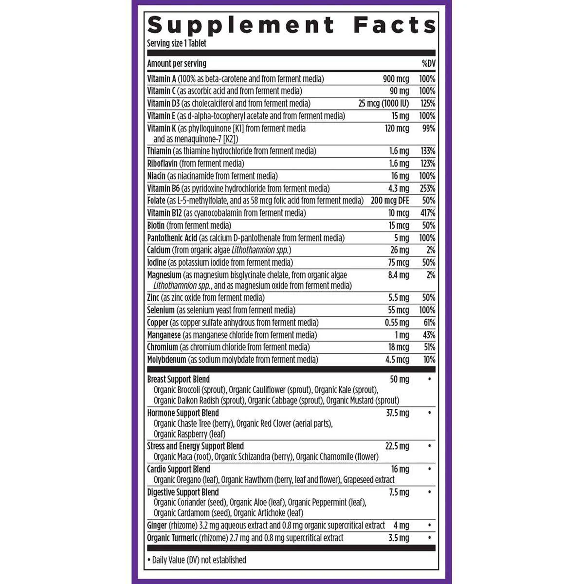 New Chapter One Daily Every Womans 40+ Multivitamin 30 Tablets