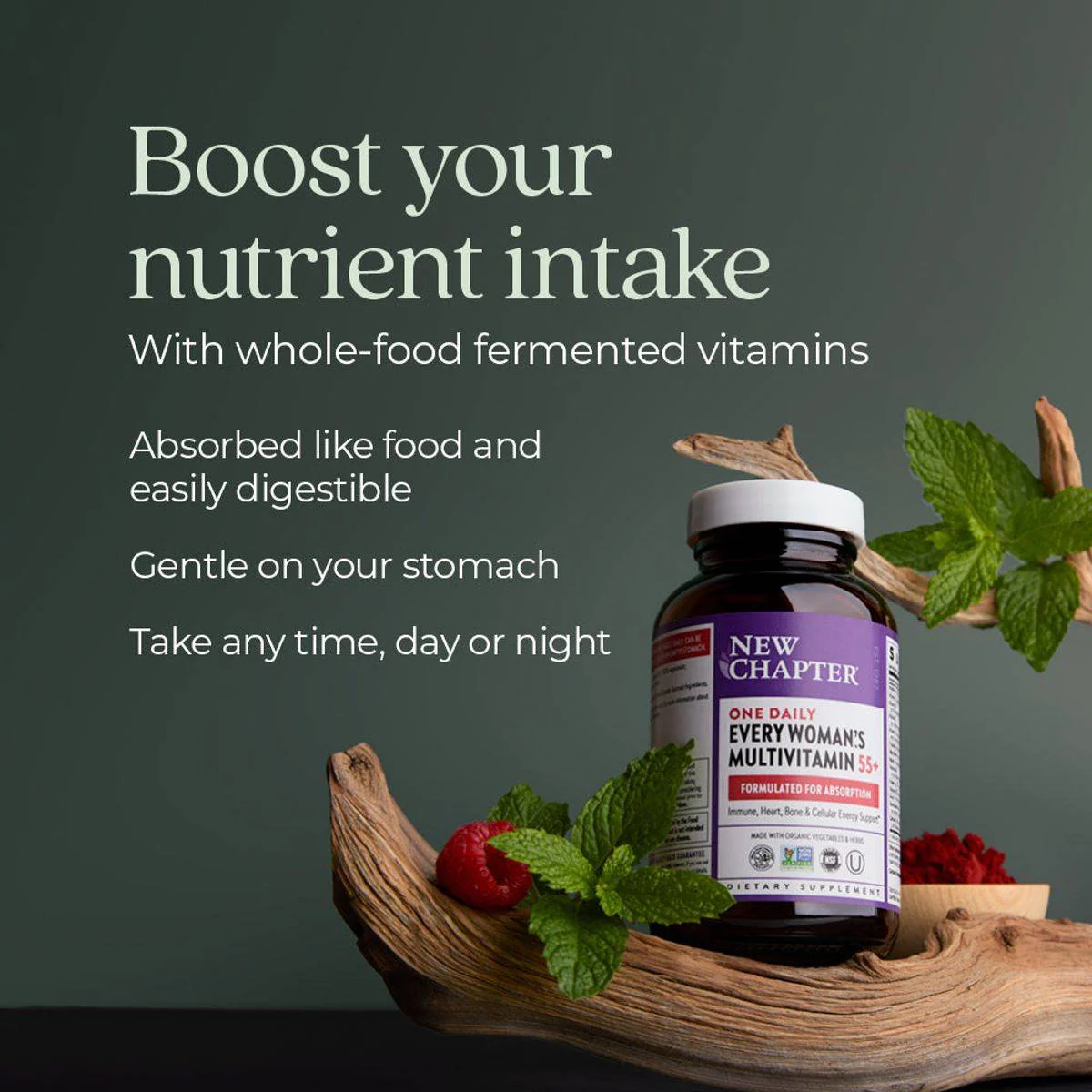 New Chapter One Daily Every Womans 55+ Multivitamin 30 Tablets - Image 2