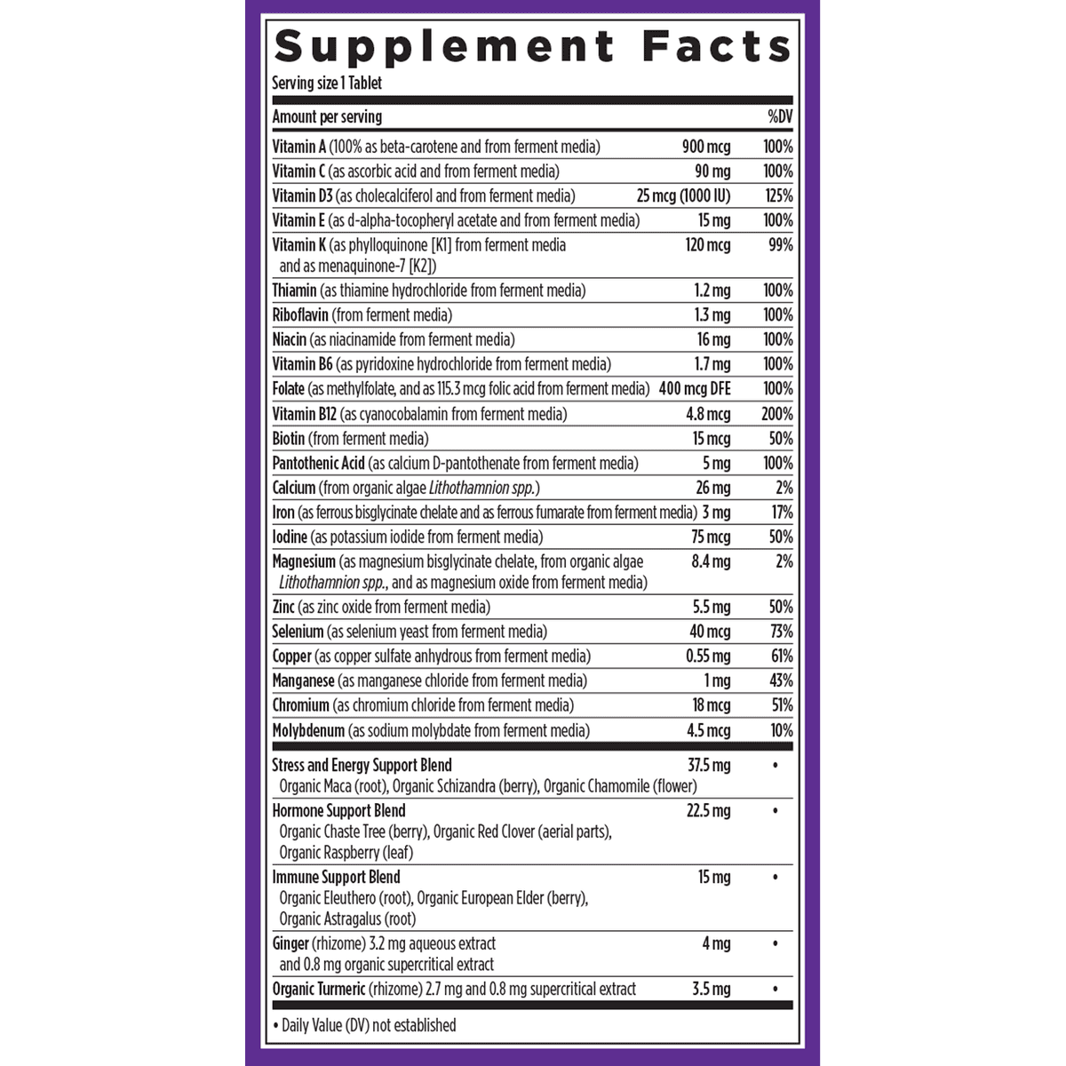 New Chapter One Daily Every Woman's Multivitamin 72 Tablets - Image 2