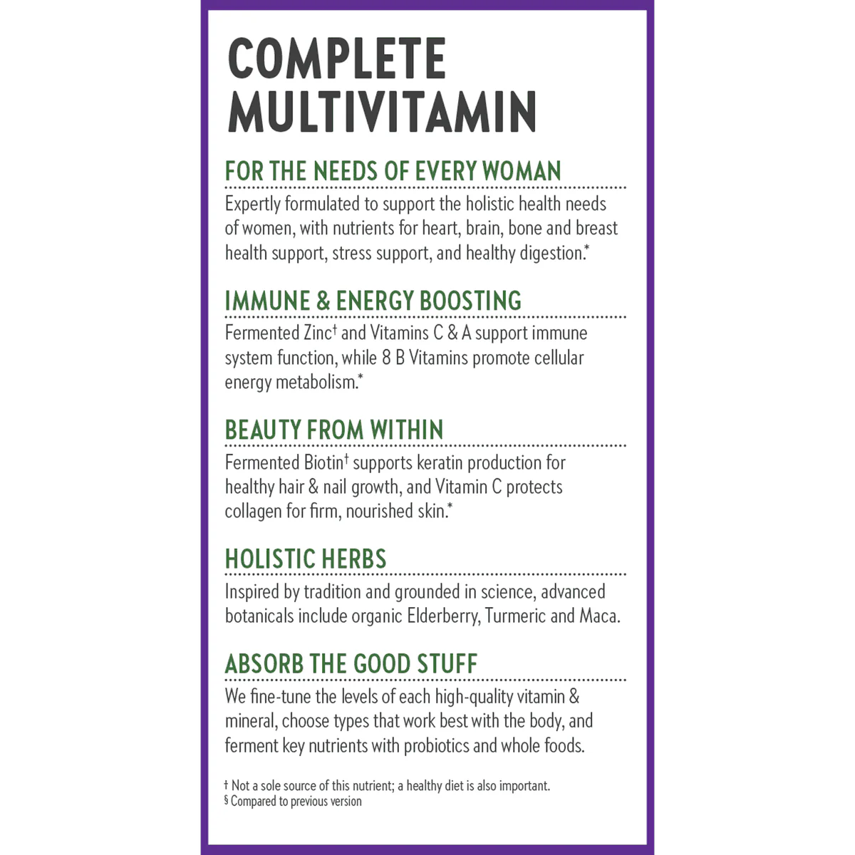 New Chapter One Daily Every Woman's Multivitamin 72 Tablets - Image 4