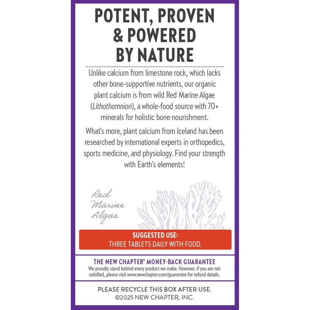 New Chapter Plant Calcium Bone Strength Take Care 60 Slim Tablets - Image 4