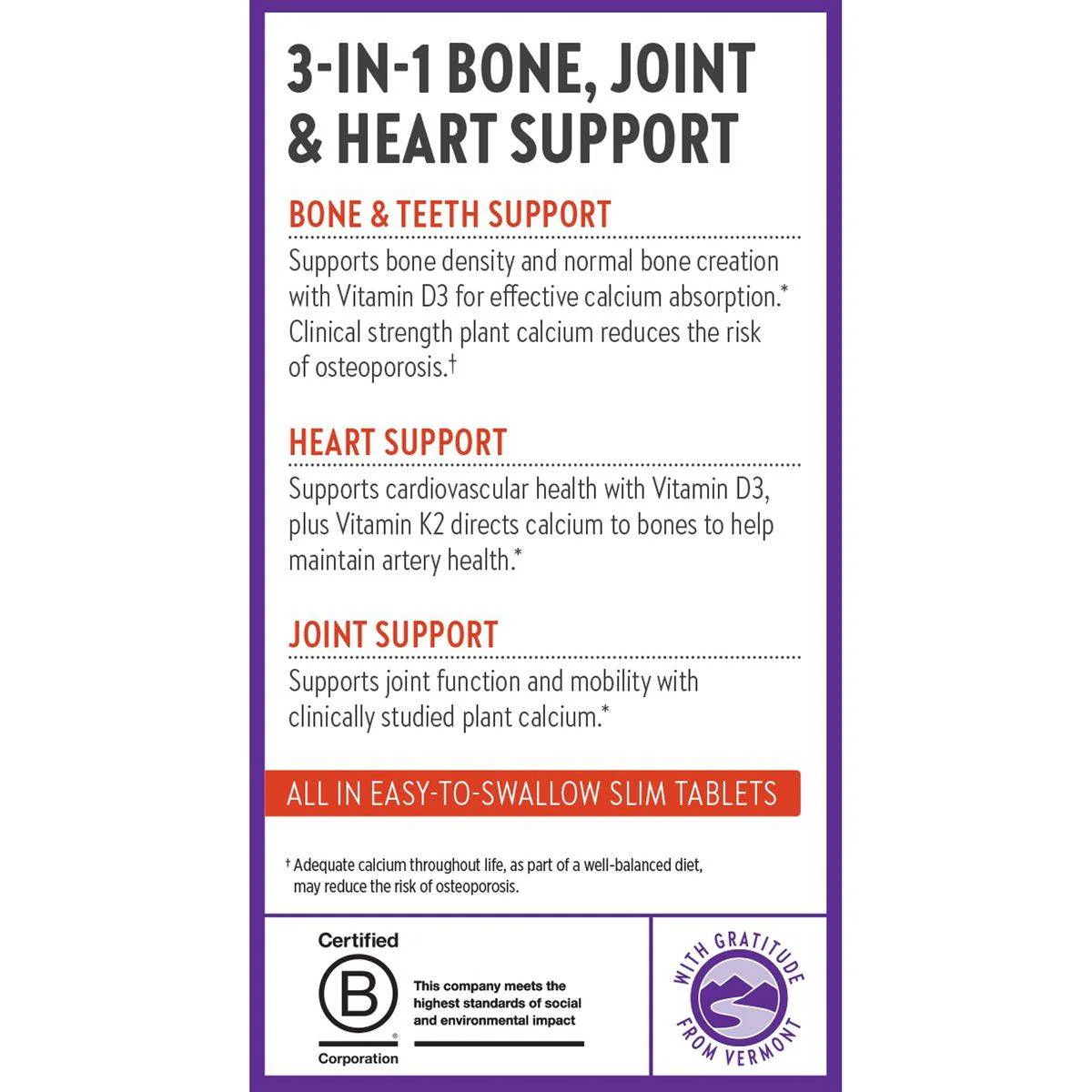 New Chapter Plant Calcium Bone Strength Take Care 60 Slim Tablets - Image 6
