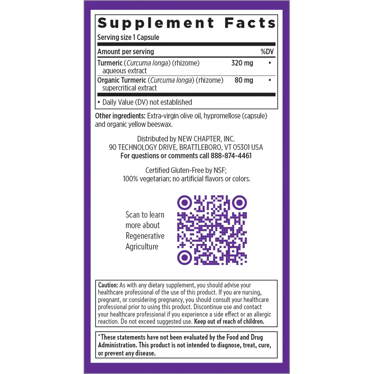 New Chapter Turmeric Force 30 Vegetable Capsules - Image 2