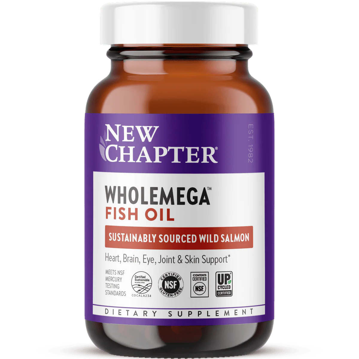 New Chapter Wholemega Fish Oil 1,000mg 120 Softgels