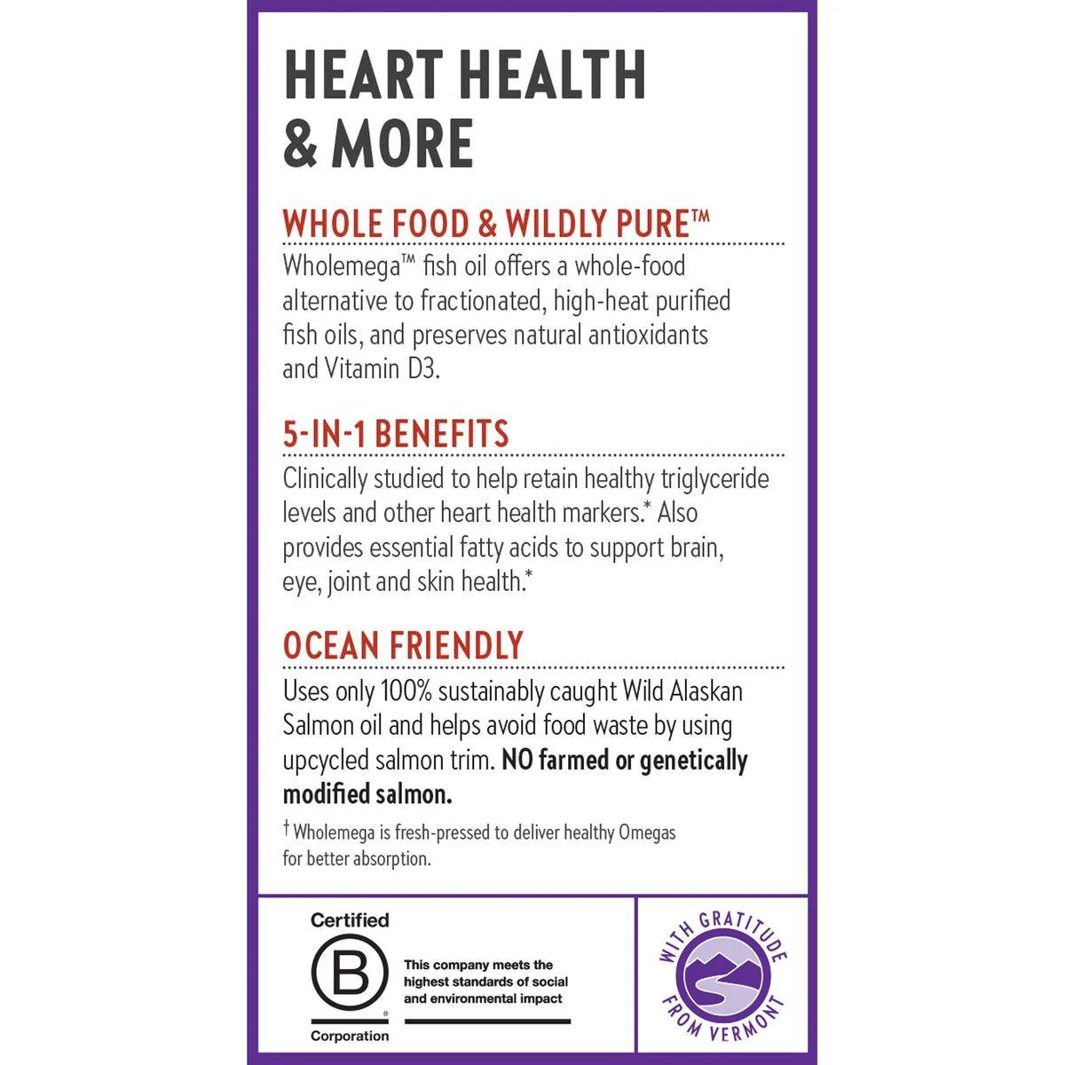 New Chapter Wholemega Fish Oil 1,000mg 120 Softgels - Image 4