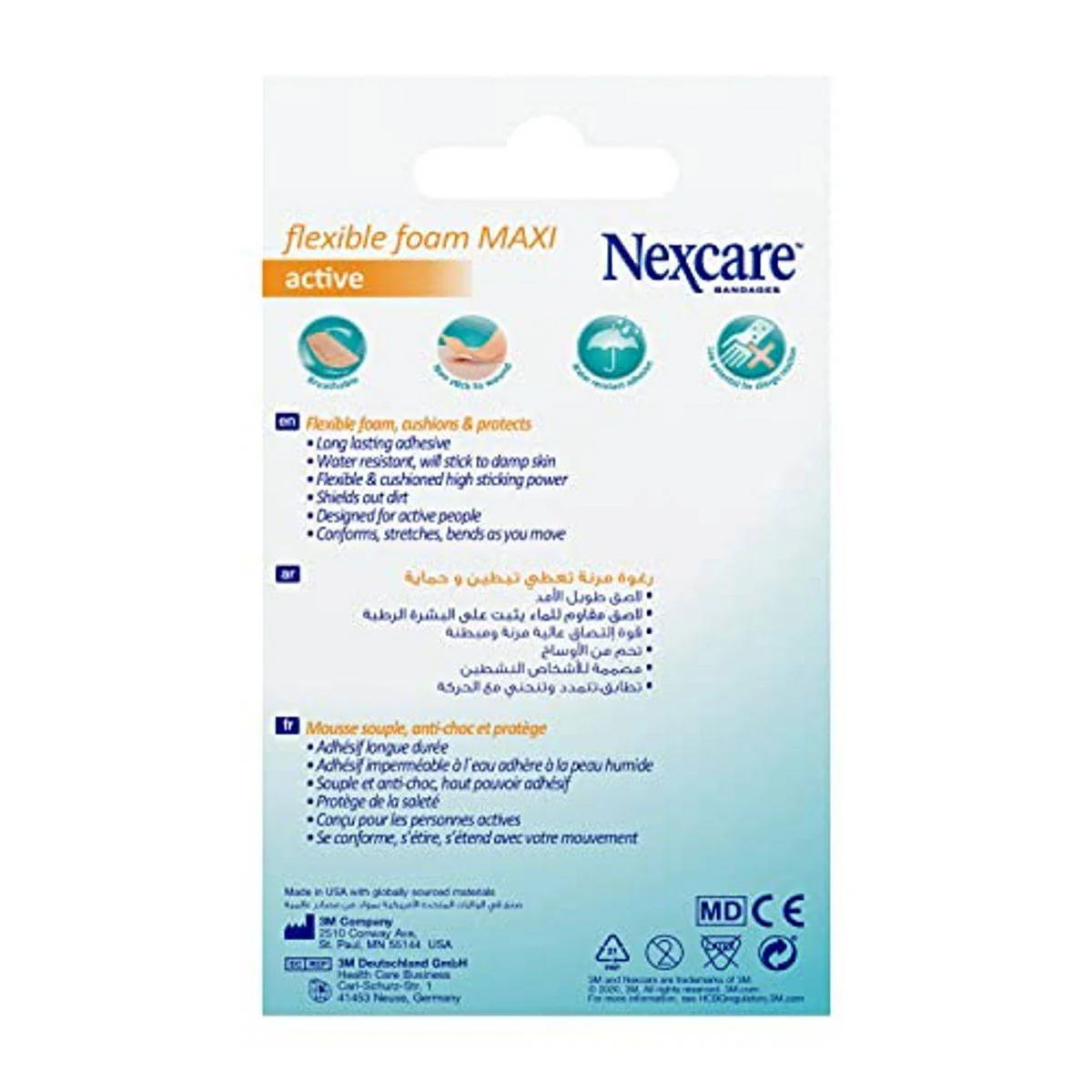 Nexcare Bandages Active 360 Maxi 60x89mm 10 Plasters - Image 2
