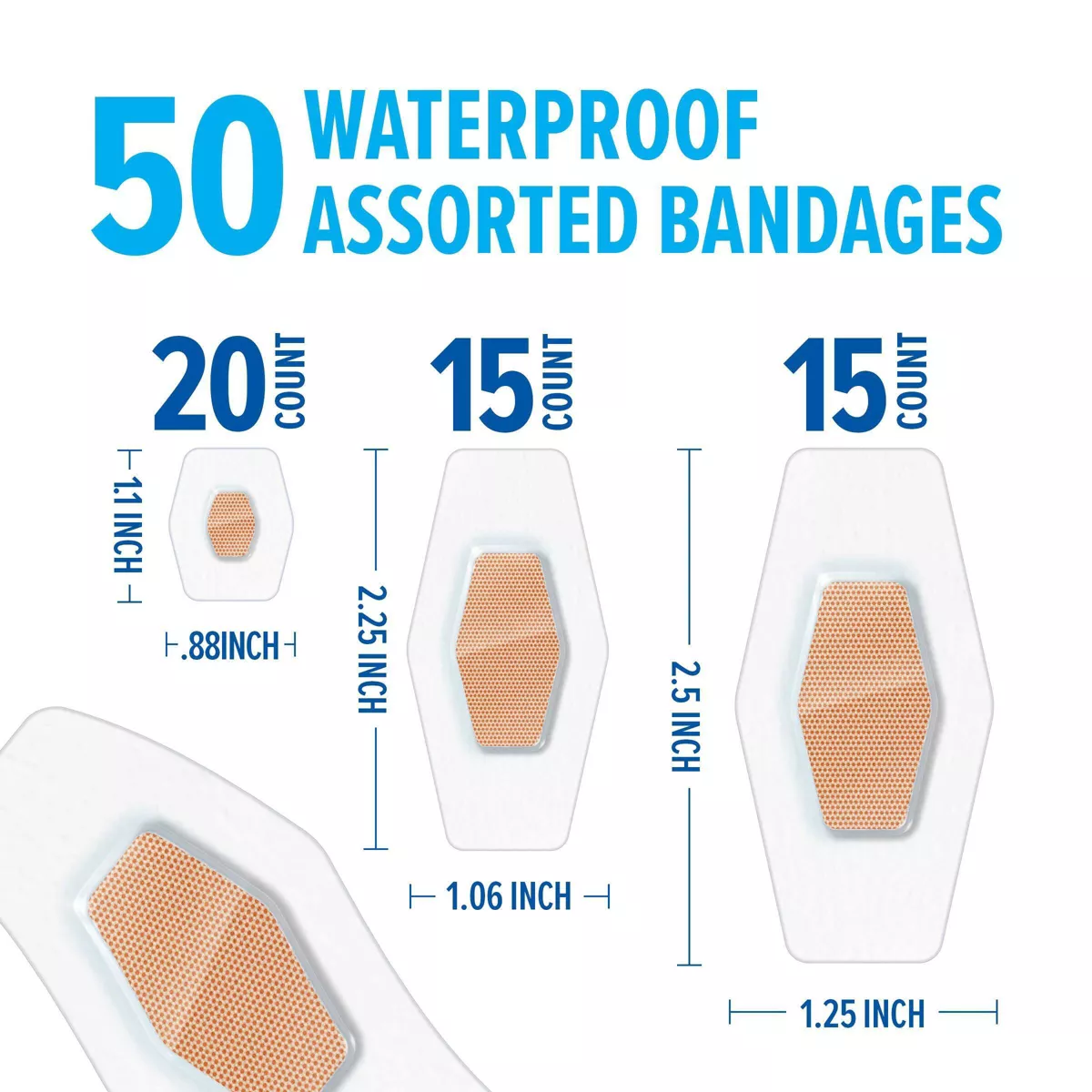 Nexcare Bandages Clear Waterproof 50 Plasters - Image 3