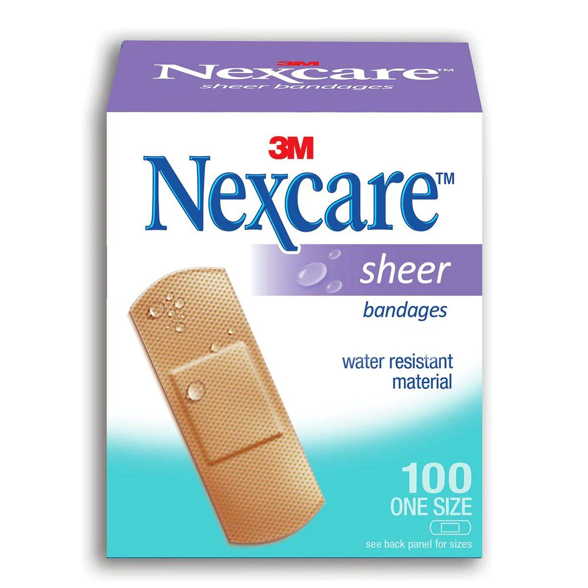 Nexcare Bandages Sheer 72x25mm 100 Plasters - Image 2