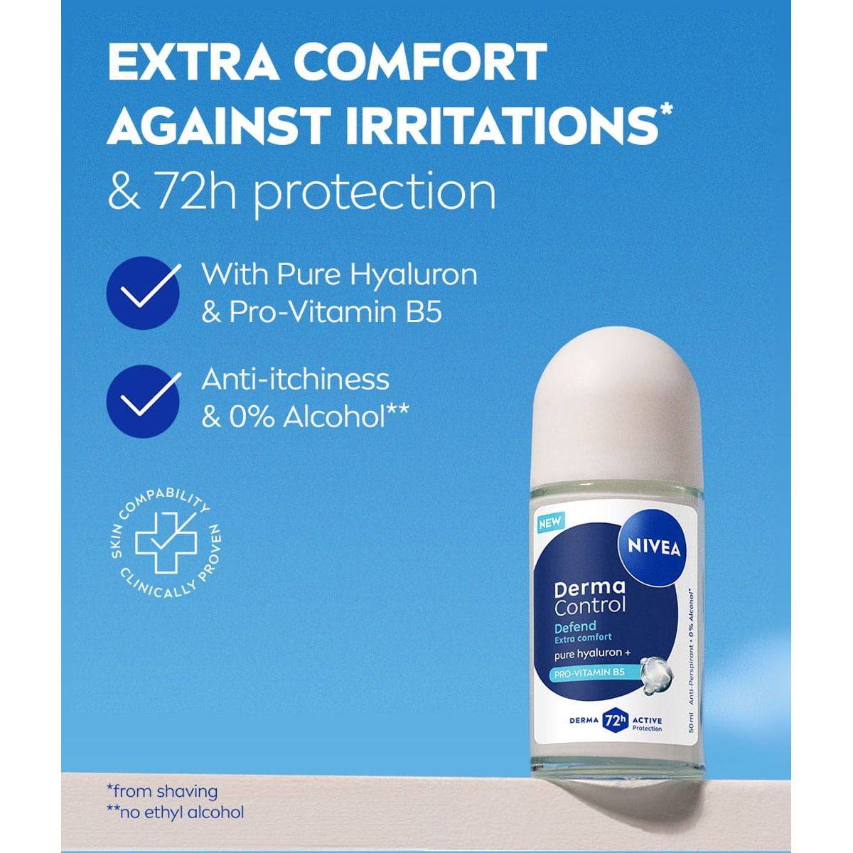 Nivea Deodorant Roll On Derma Control Defend 50ml - Image 5
