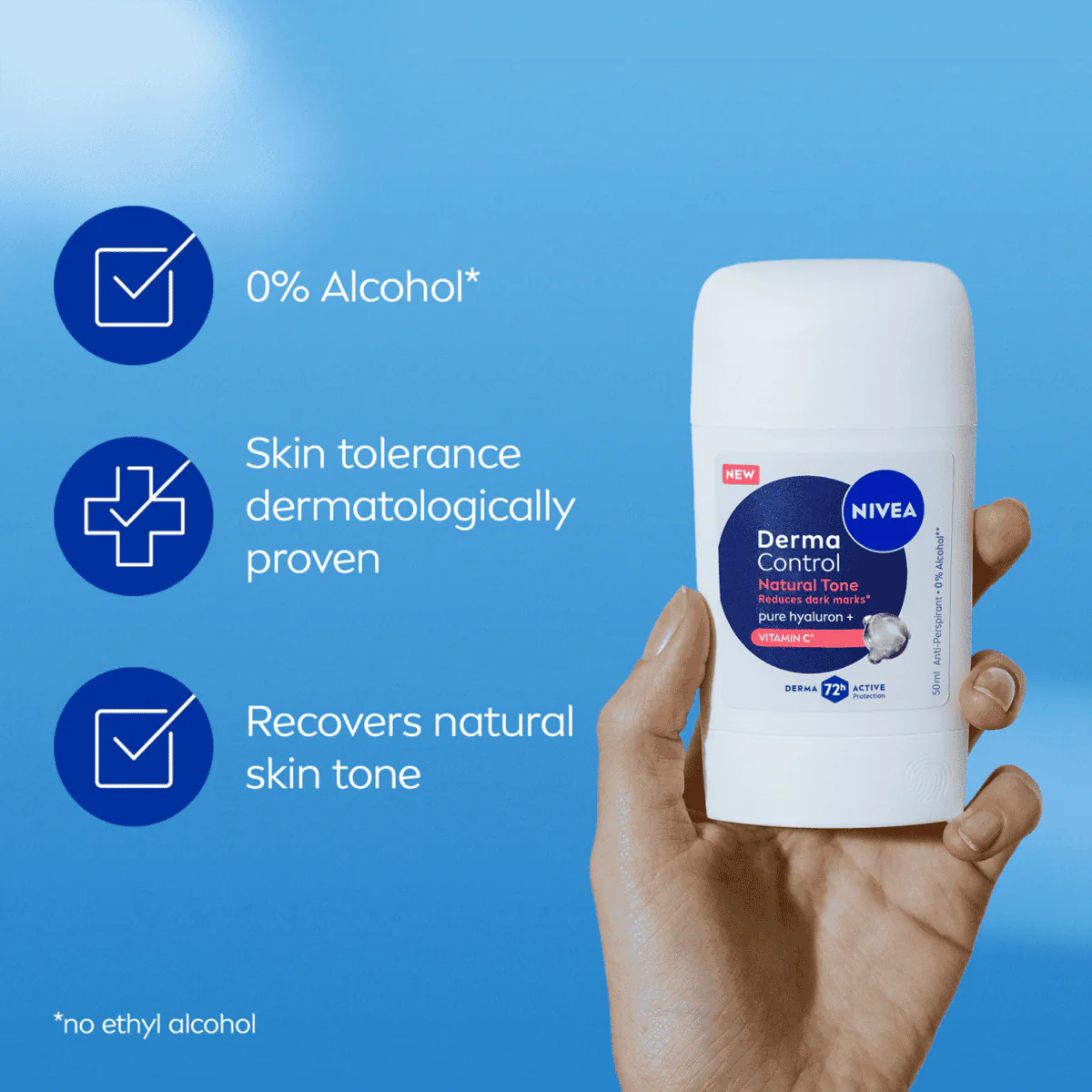 Nivea Deodorant Stick Derma Natural Tone 50ml - Image 6