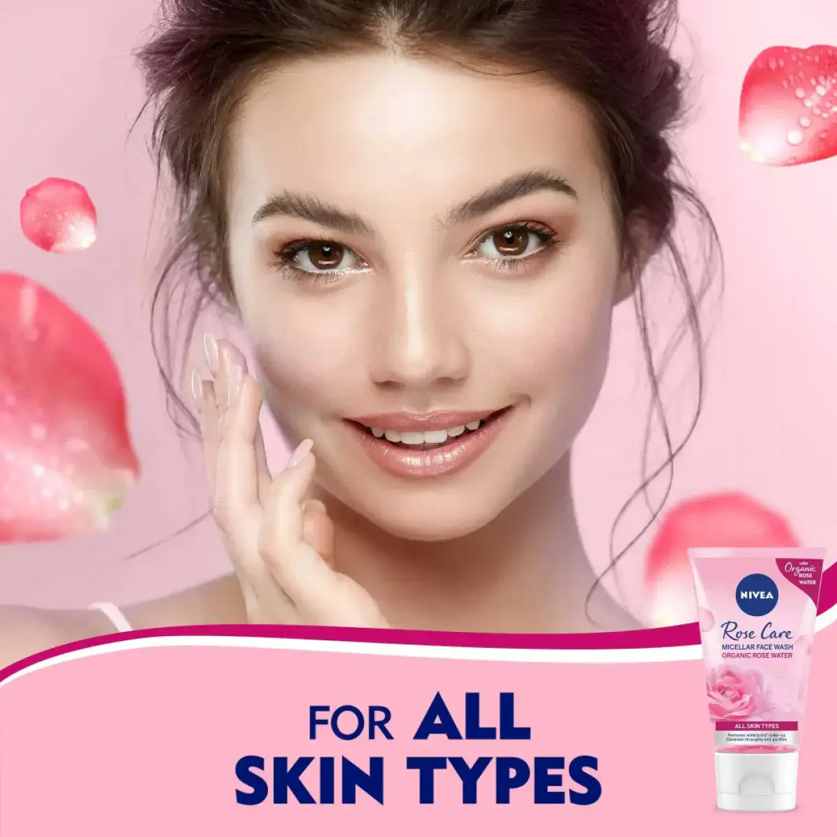 Nivea Face Wash Rose Care 150ml - Image 3