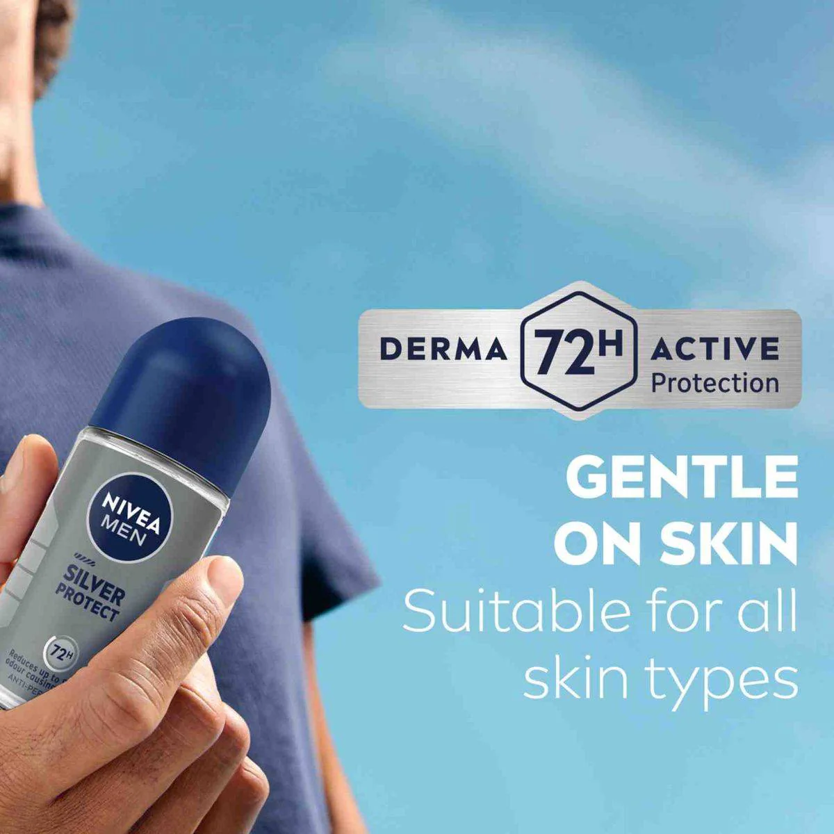 Nivea Men Deodorant Roll On Silver Protect 50ml - Image 3