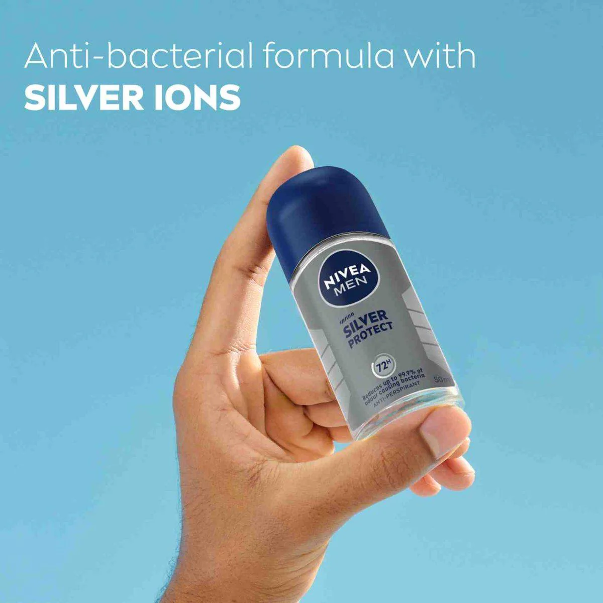 Nivea Men Deodorant Roll On Silver Protect 50ml - Image 6