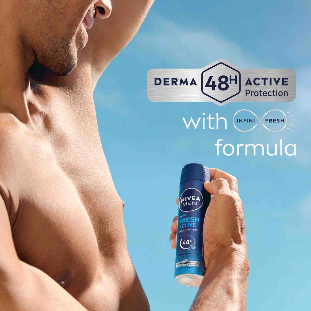 Nivea Men Deodorant Spray Fresh Active 200ml - Image 4