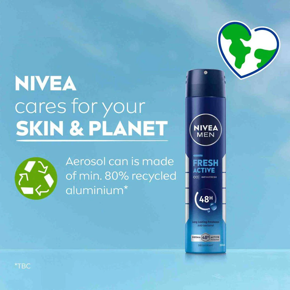 Nivea Men Deodorant Spray Fresh Active 200ml - Image 7