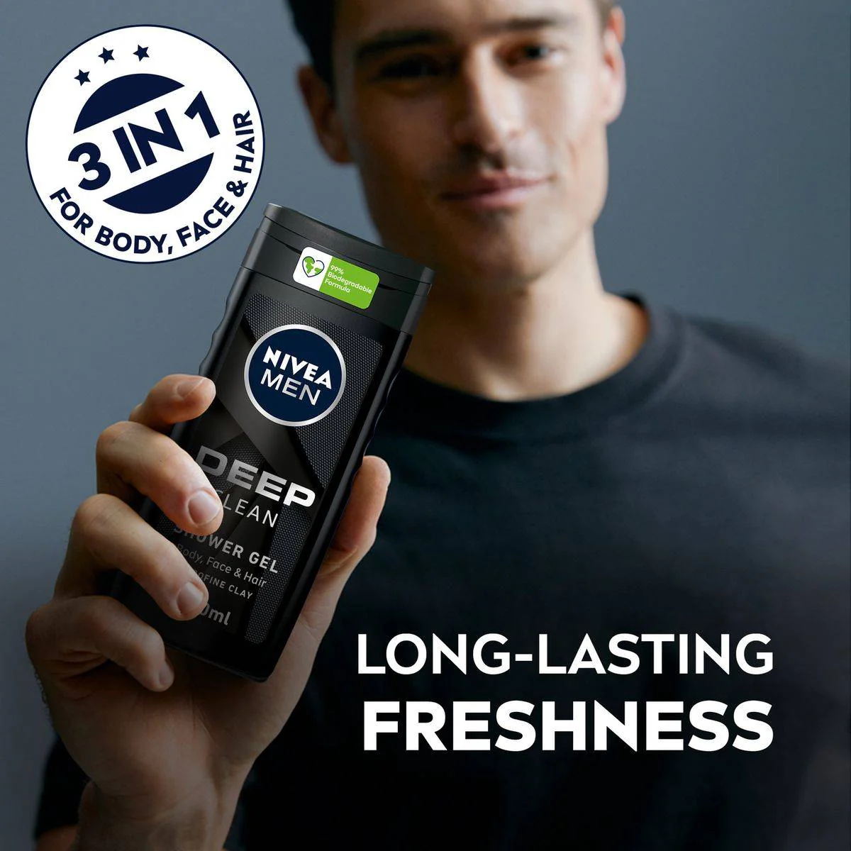 Nivea Men Shower Gel Deep 250ml - Image 3