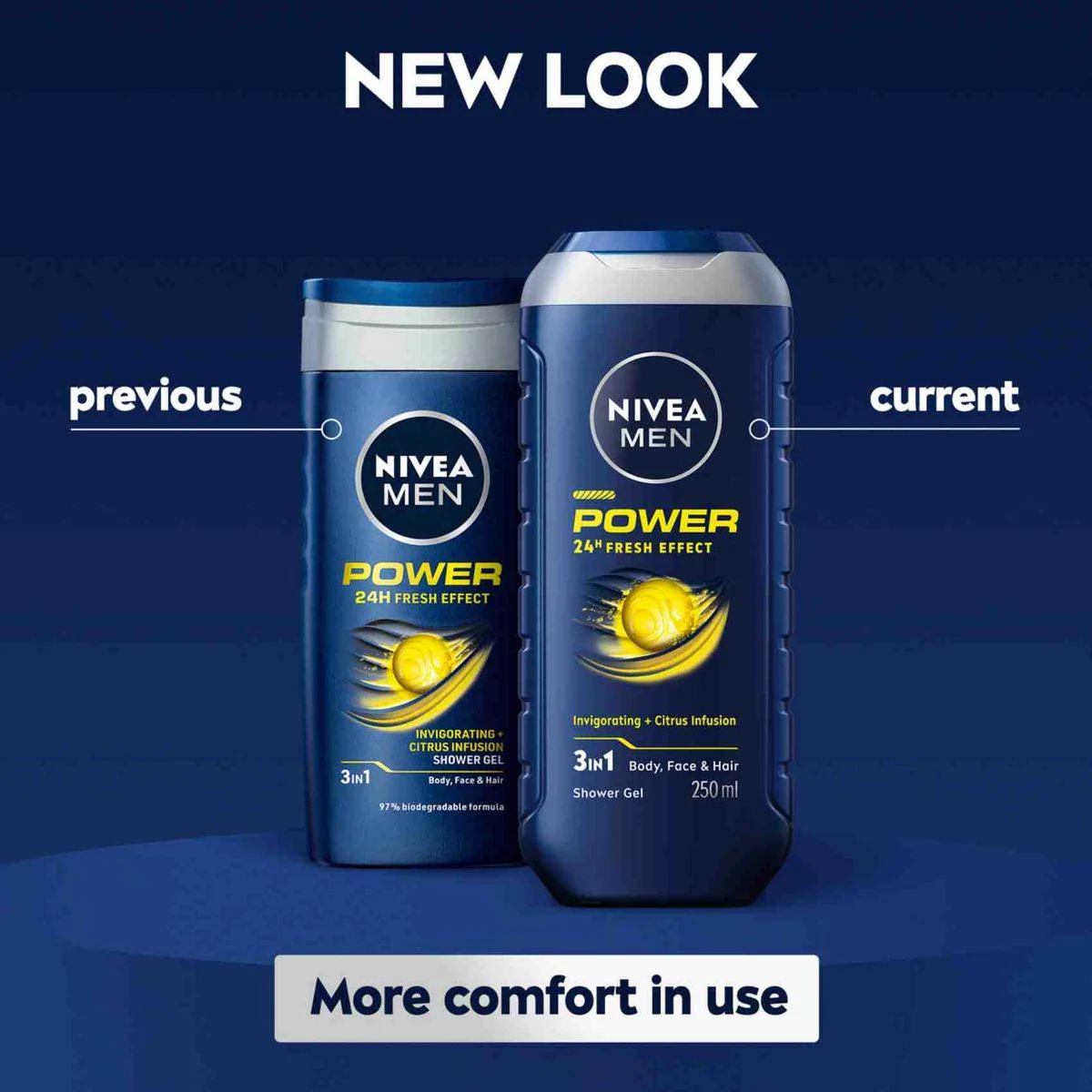 Nivea Men Shower Gel Power Fresh 250ml - Image 3