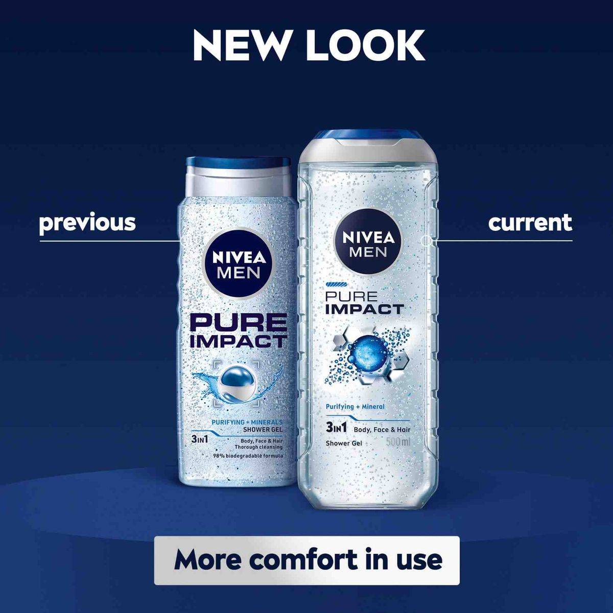 Nivea Men Shower Gel Pure Impact 500ml - Image 4