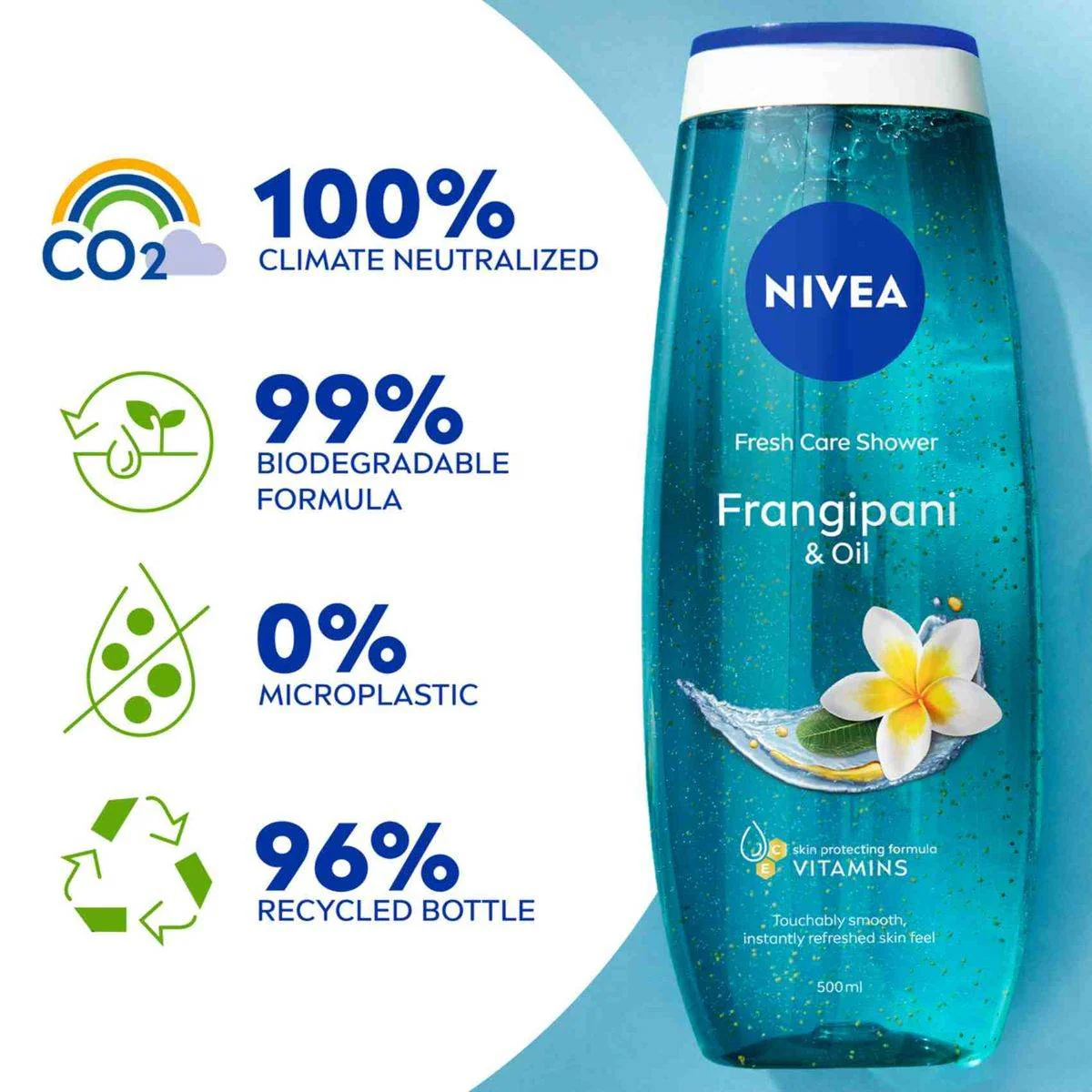 Nivea Shower Gel Frangipani & Oil 500ml - Image 6