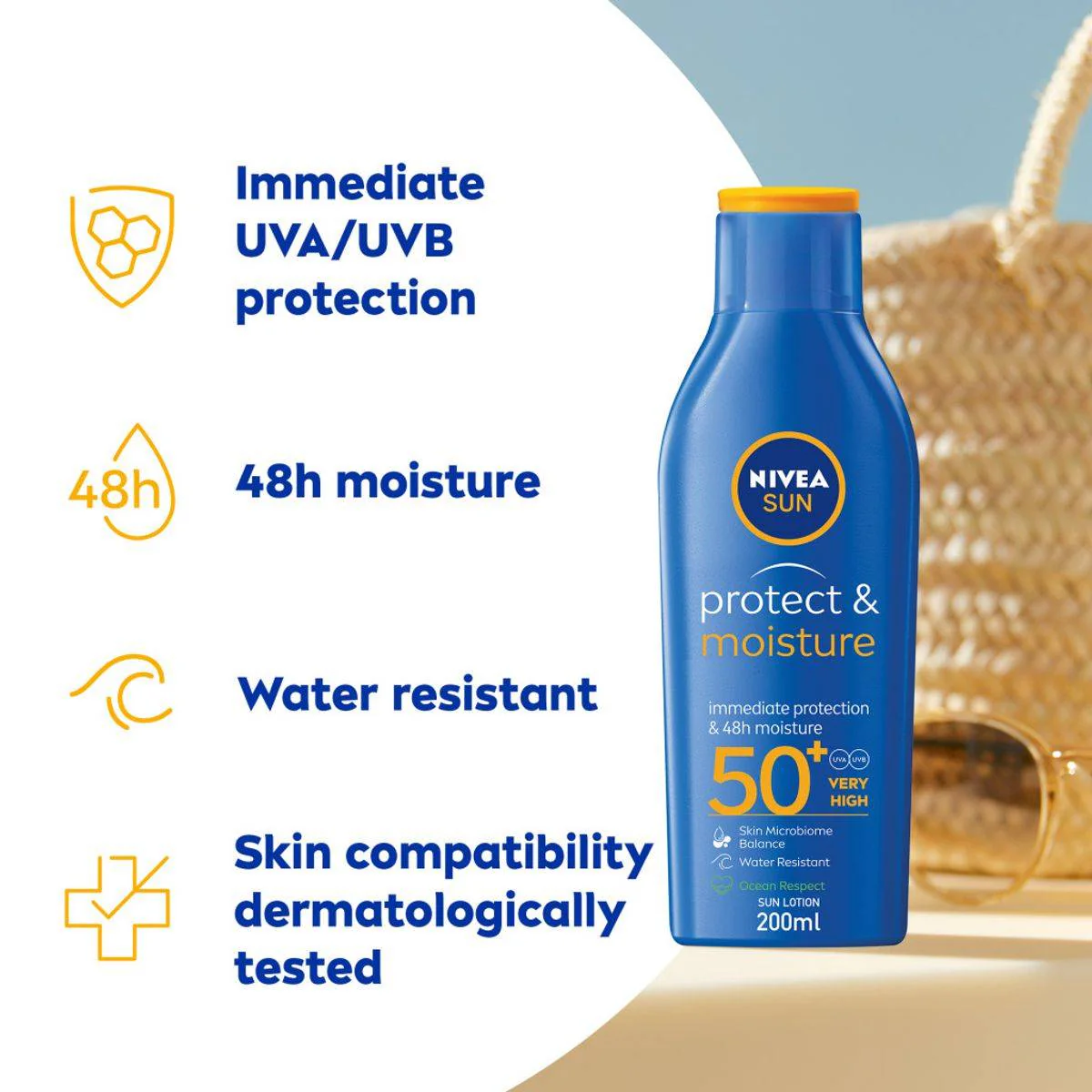 Nivea Sun Protect & Moisture Lotion SPF50 200ml - Image 5