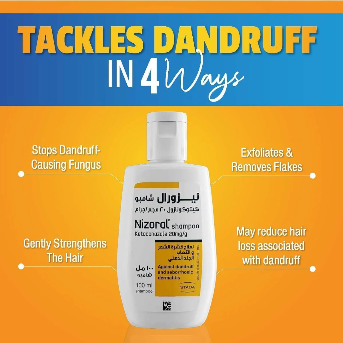 Nizoral 2% Anti Dandruff Shampoo 100ml - Image 3