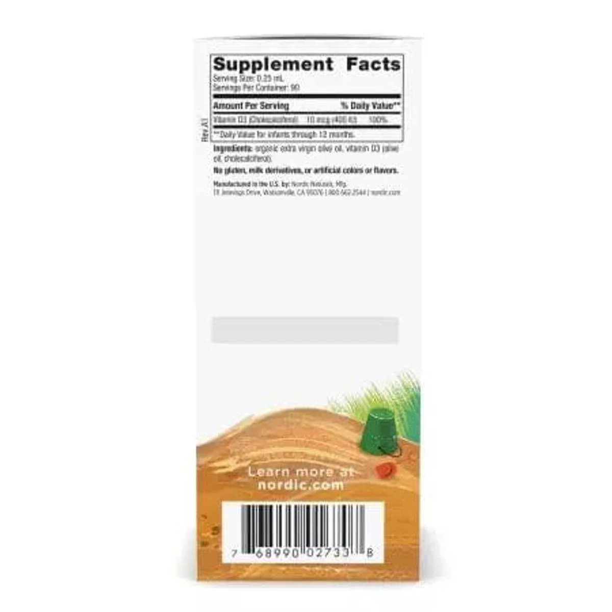 Nordic Naturals Babys Vitamin D3 Liquid 22.5ml - Image 2