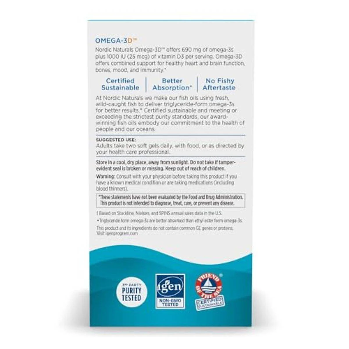 Nordic Naturals Omega 3 + Vitamin D3 60 Capsules - Image 4