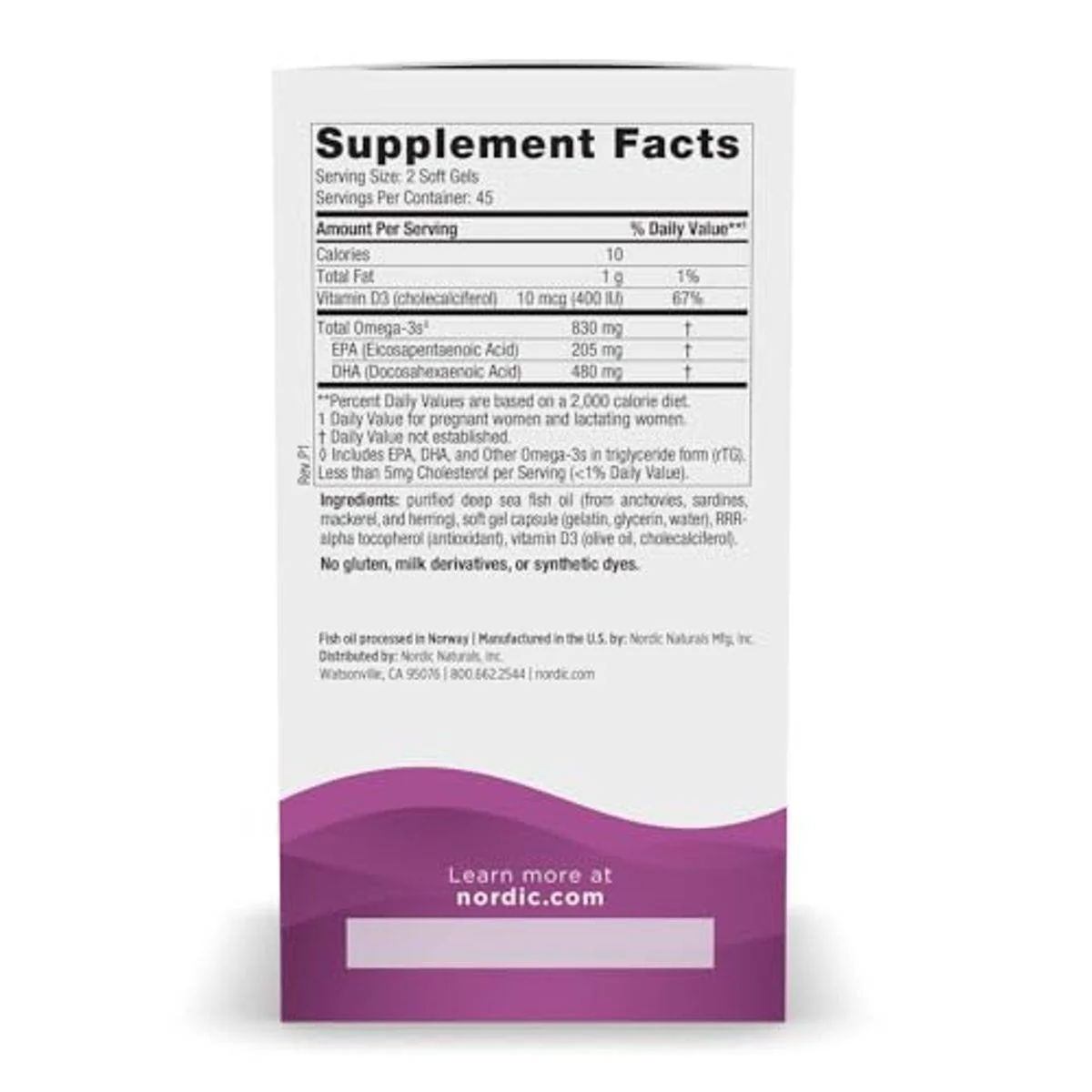 Nordic Naturals Prenatal DHA 90 Capsules - Image 3